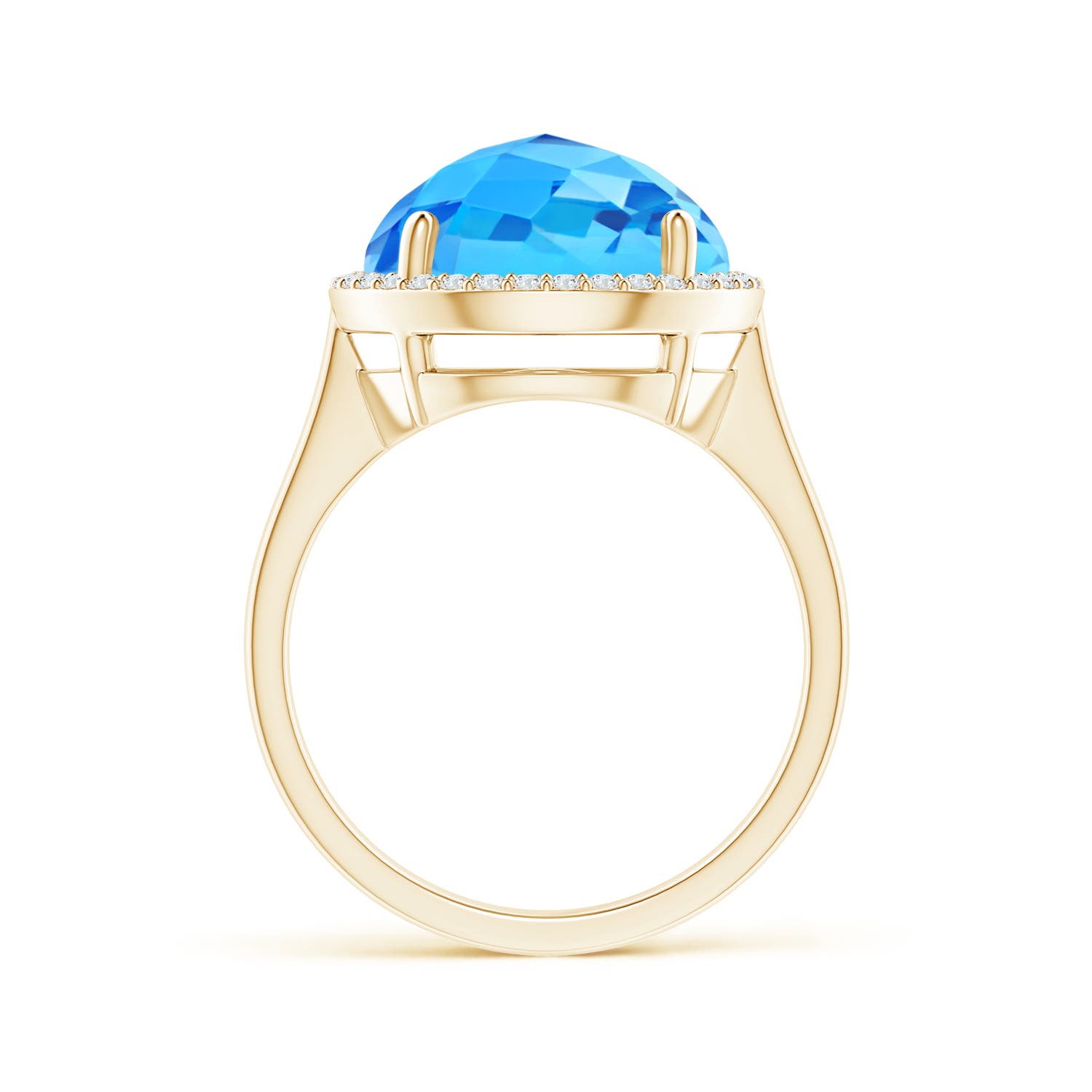 AAAA - Swiss Blue Topaz / 8.5 CT / 14 KT Yellow Gold