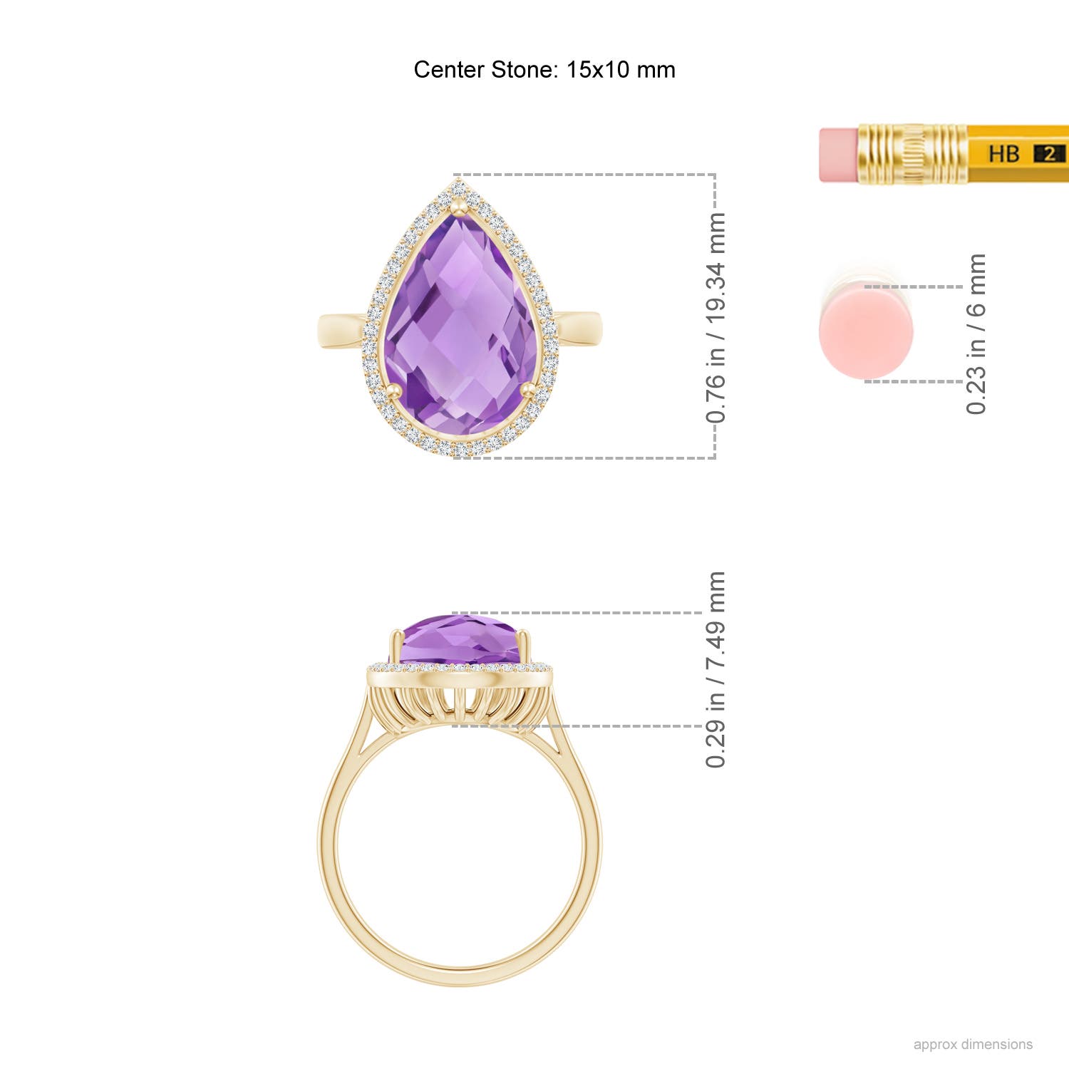 A - Amethyst / 5.1 CT / 14 KT Yellow Gold