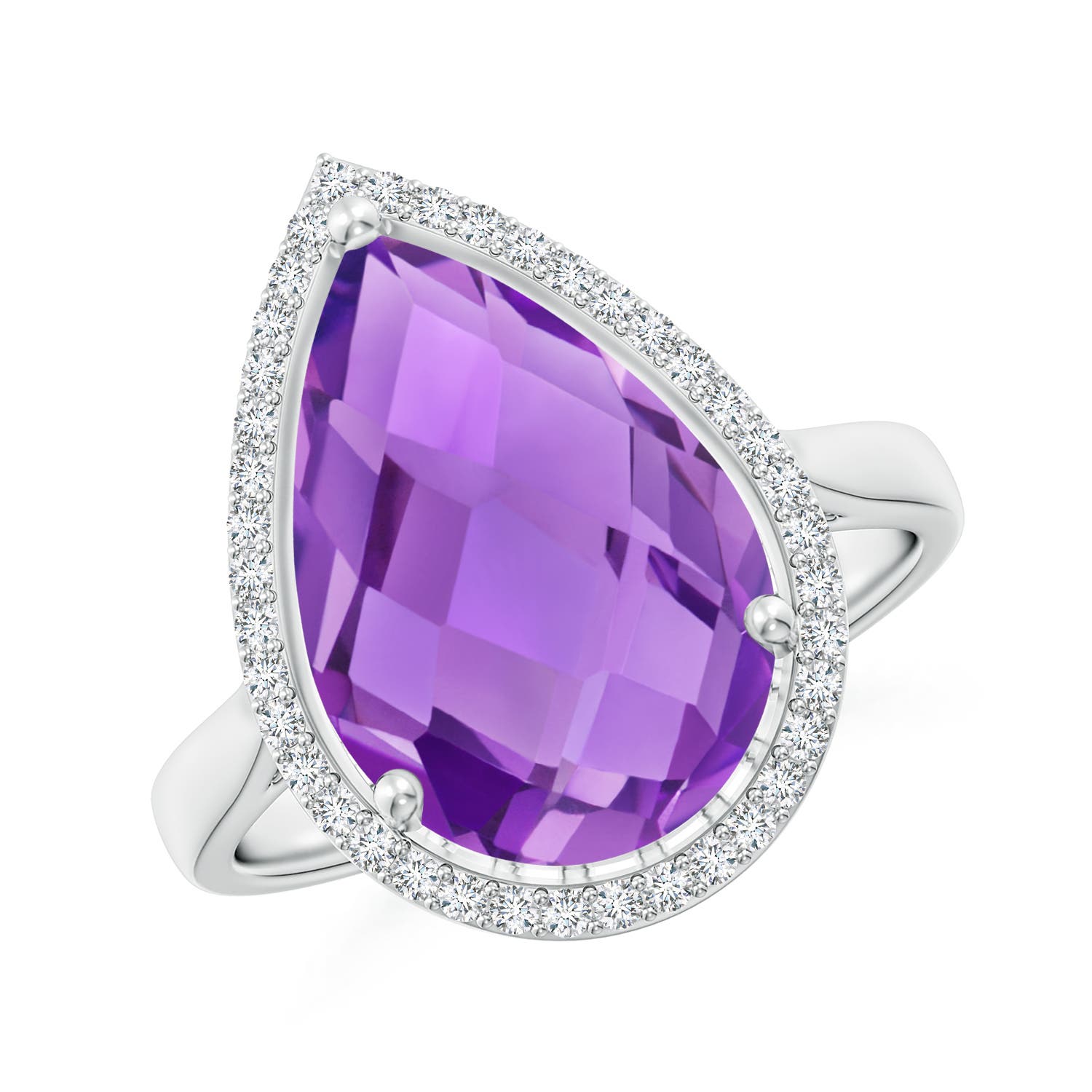 AA - Amethyst / 5.1 CT / 14 KT White Gold