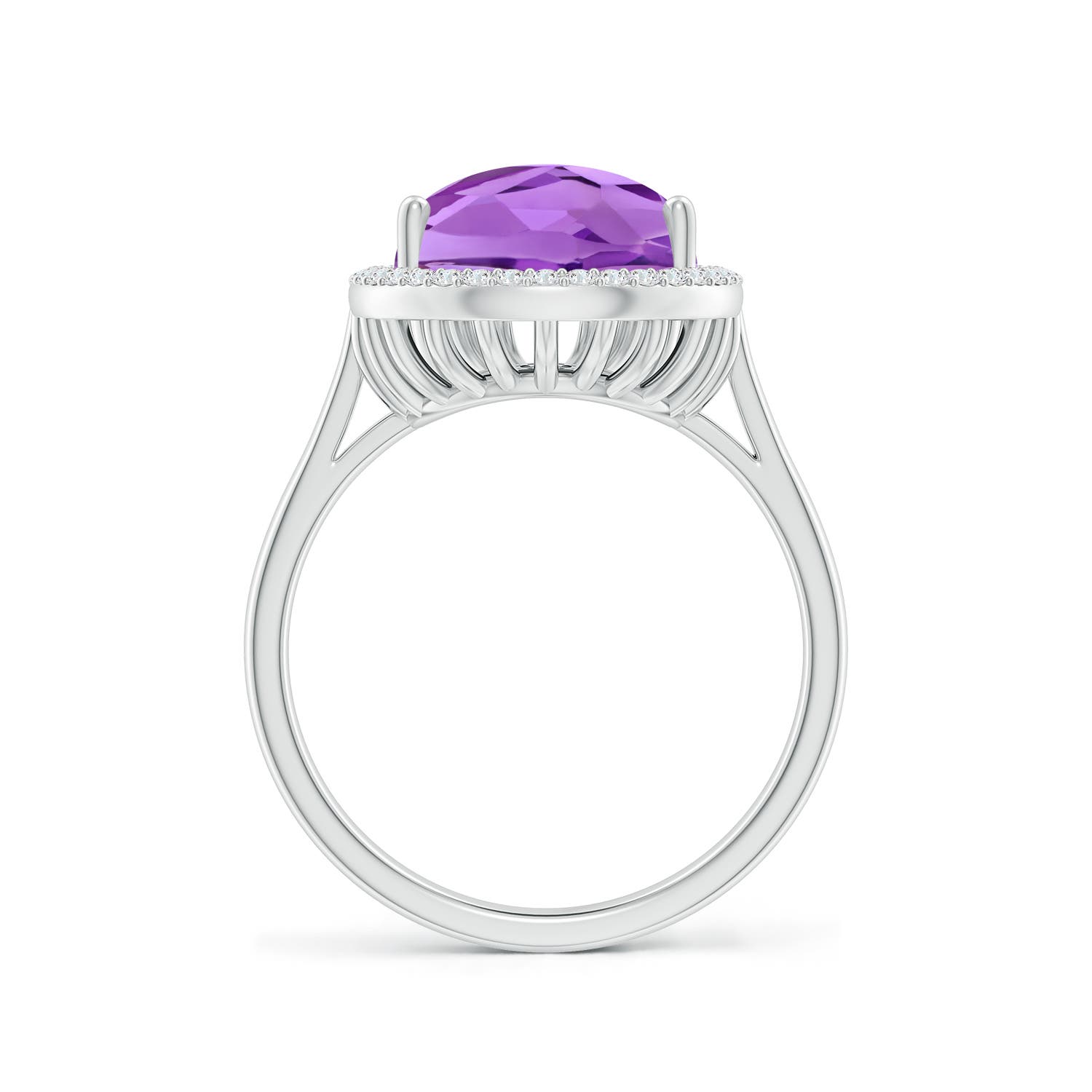 AA - Amethyst / 5.1 CT / 14 KT White Gold