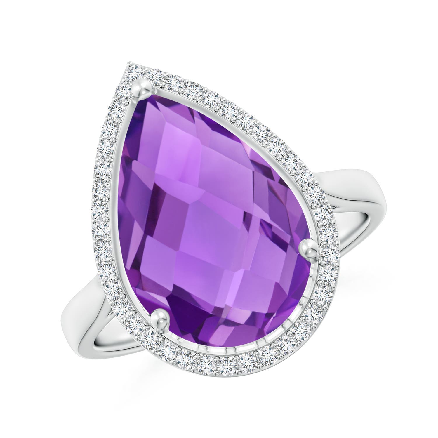 AAA - Amethyst / 5.1 CT / 14 KT White Gold