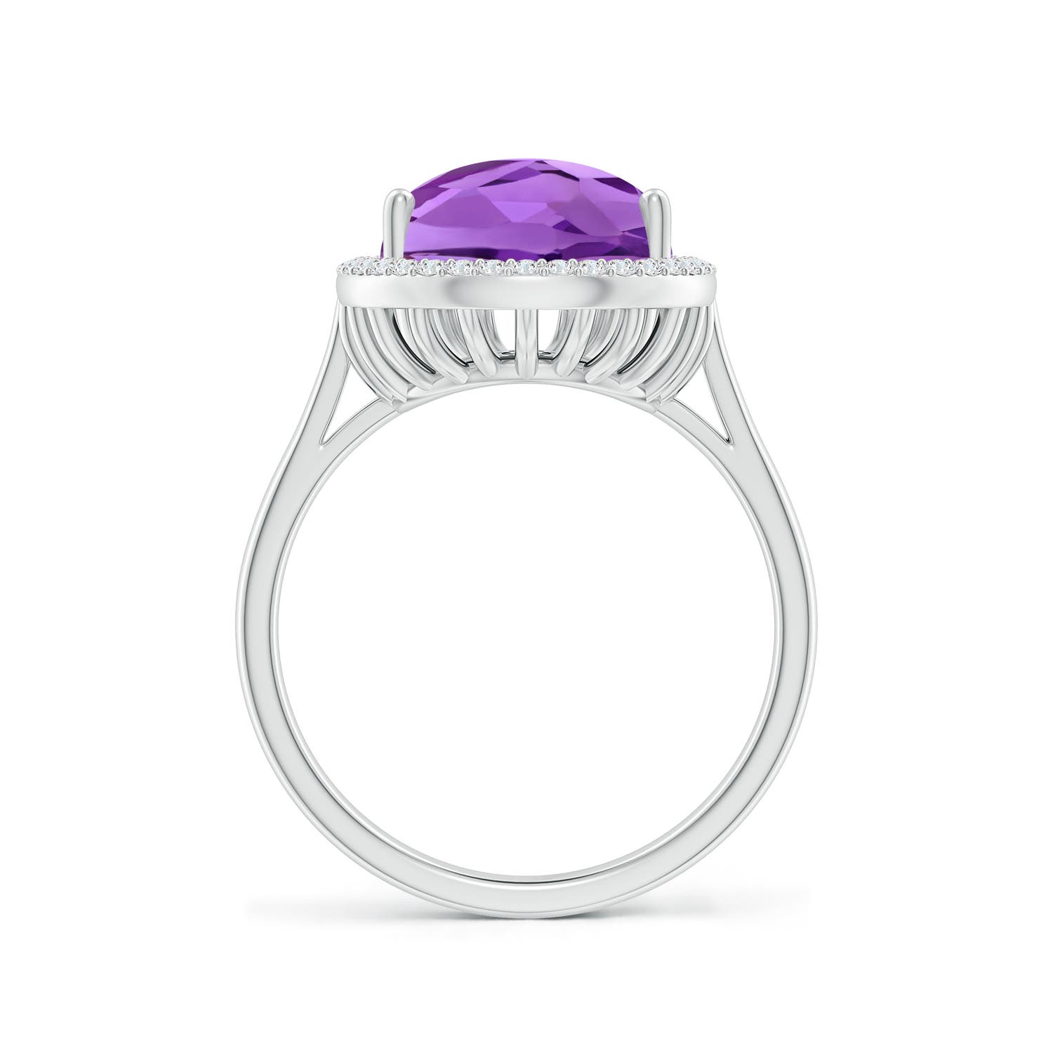 AAA - Amethyst / 5.1 CT / 14 KT White Gold