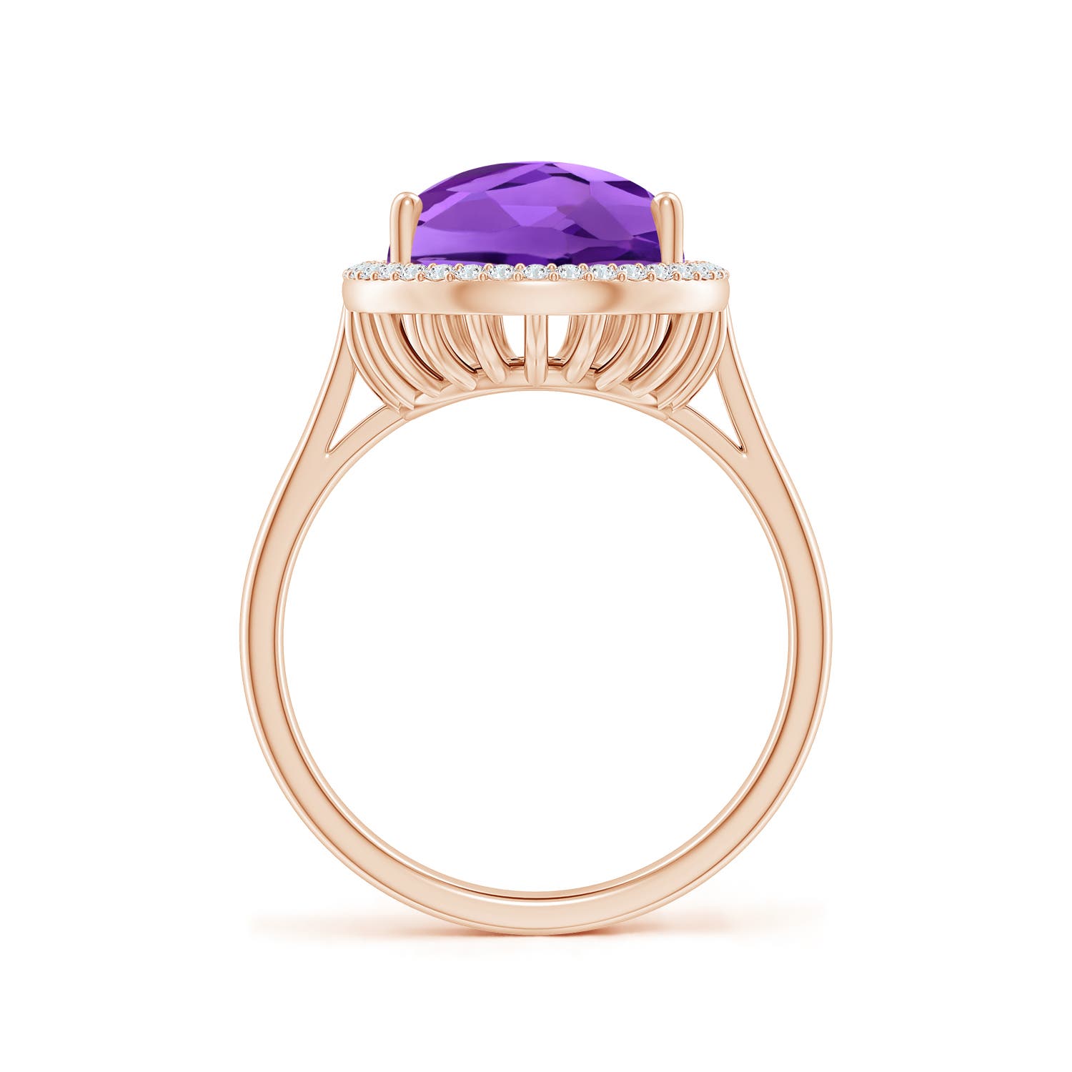 AAAA - Amethyst / 5.1 CT / 14 KT Rose Gold