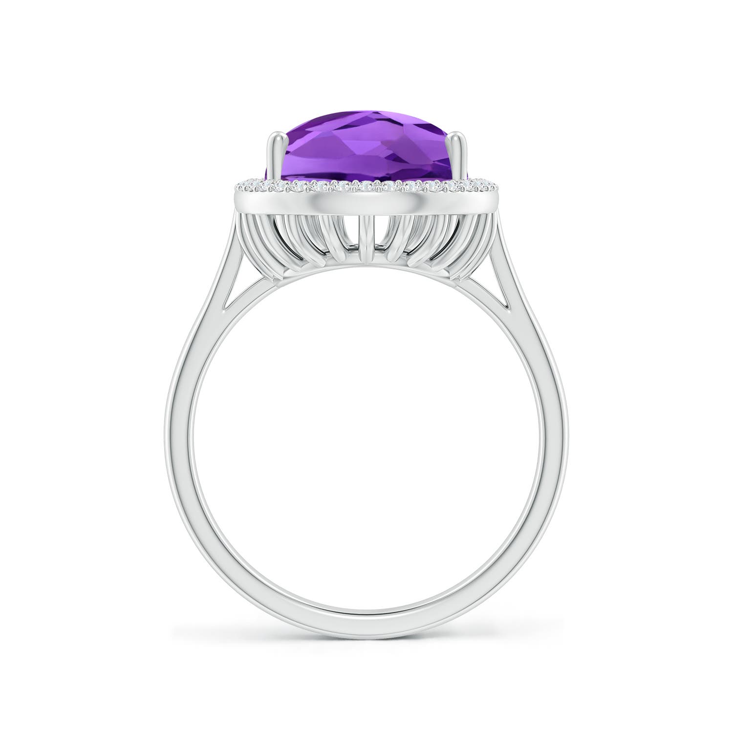 AAAA - Amethyst / 5.1 CT / 14 KT White Gold