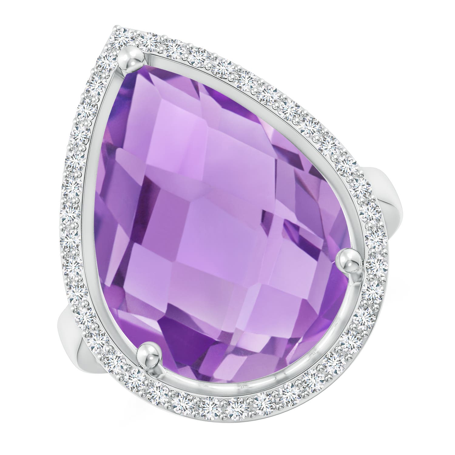 A - Amethyst / 10.57 CT / 14 KT White Gold