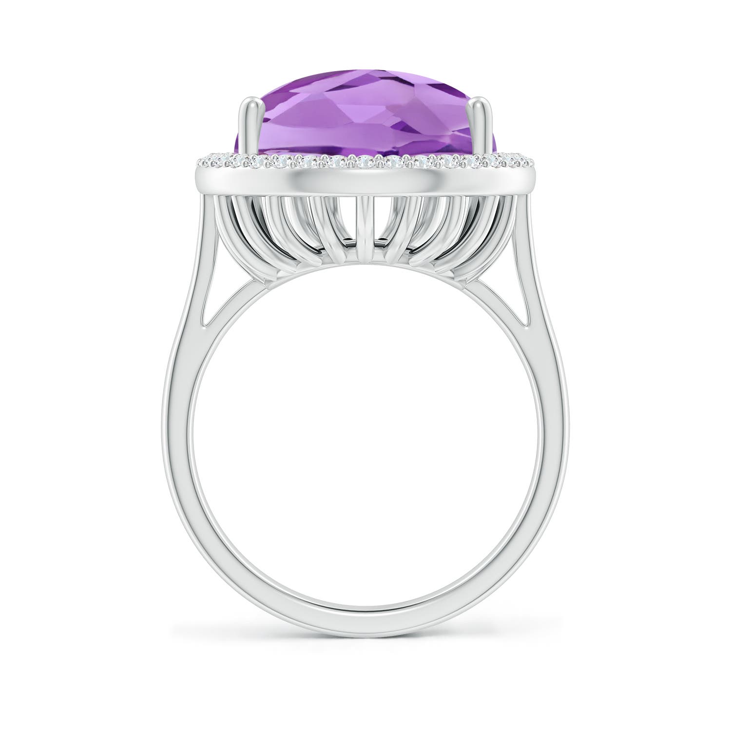 A - Amethyst / 10.57 CT / 14 KT White Gold