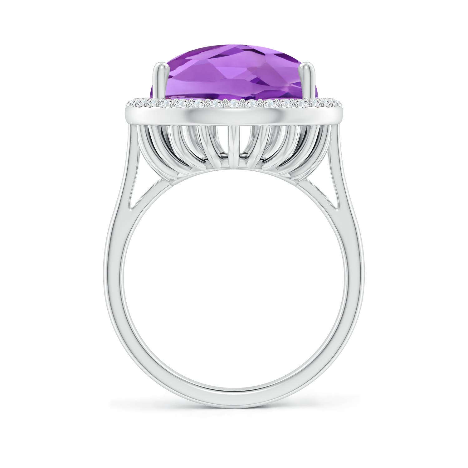 AA - Amethyst / 10.57 CT / 14 KT White Gold