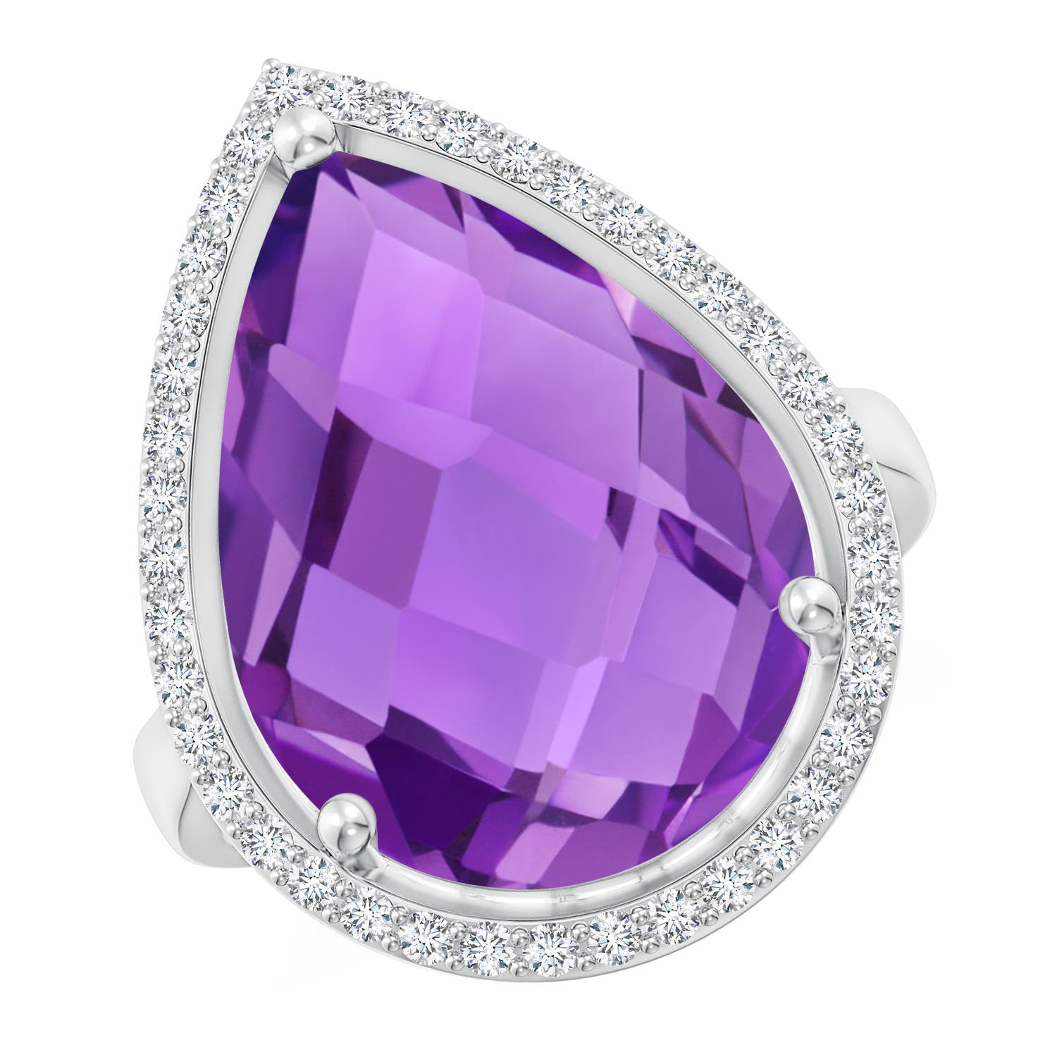 AAA - Amethyst / 10.57 CT / 14 KT White Gold