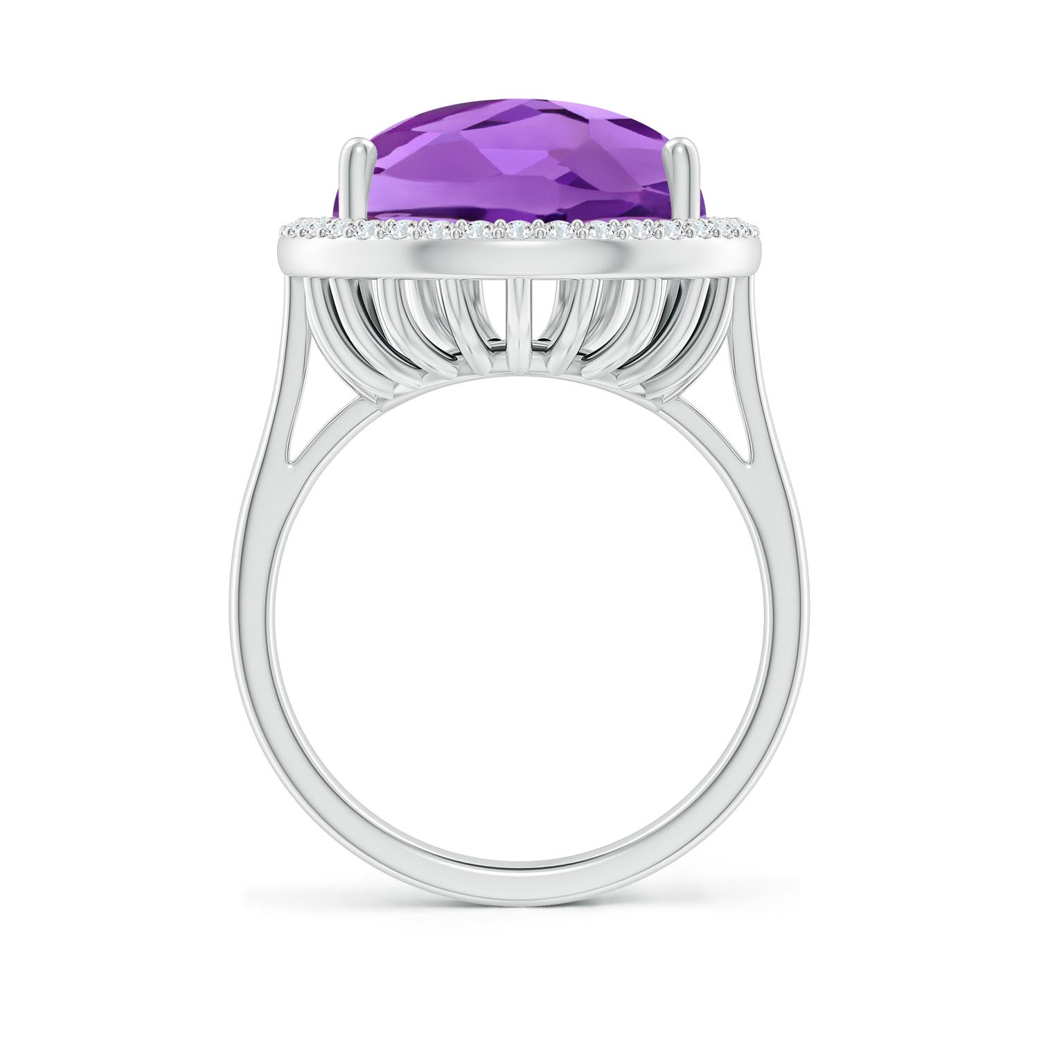 AAA - Amethyst / 10.57 CT / 14 KT White Gold