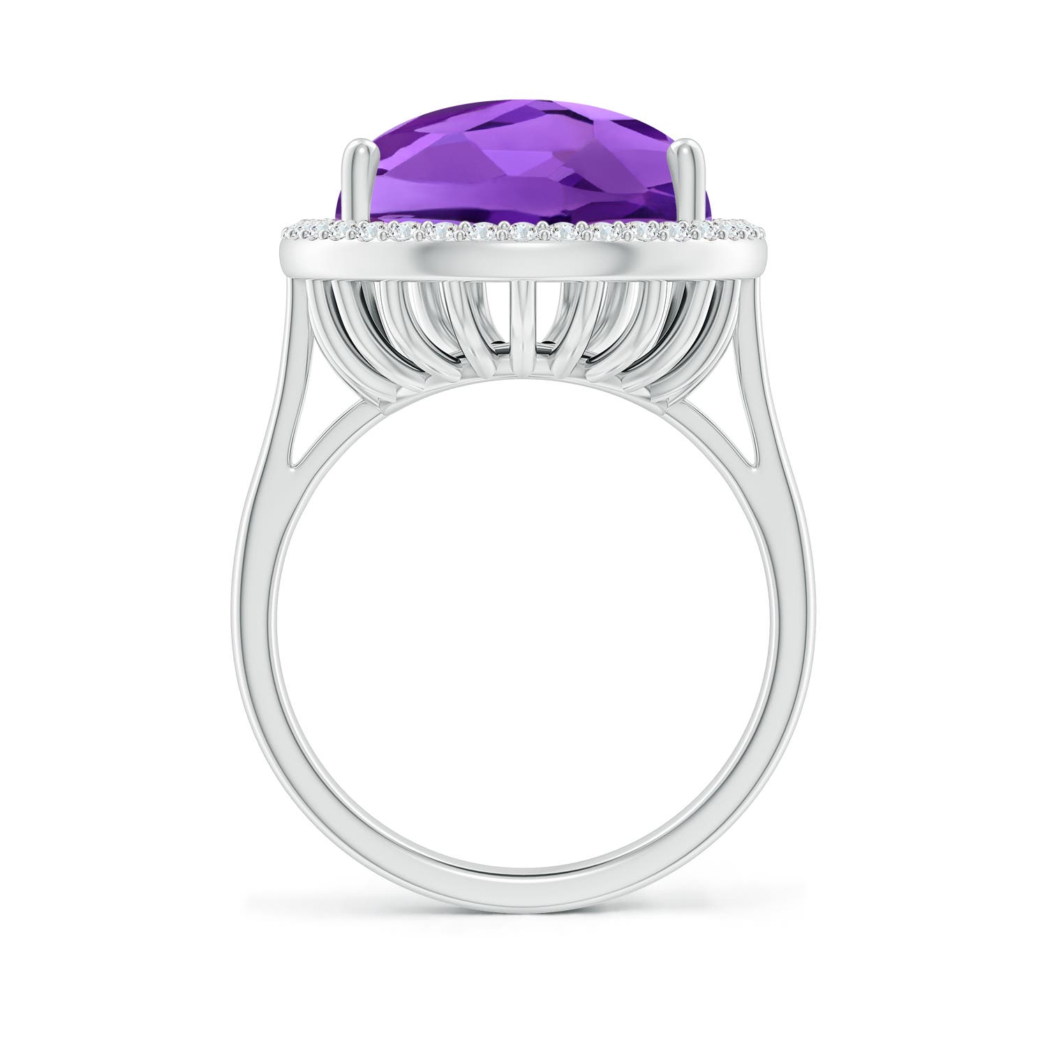 AAAA - Amethyst / 10.57 CT / 14 KT White Gold