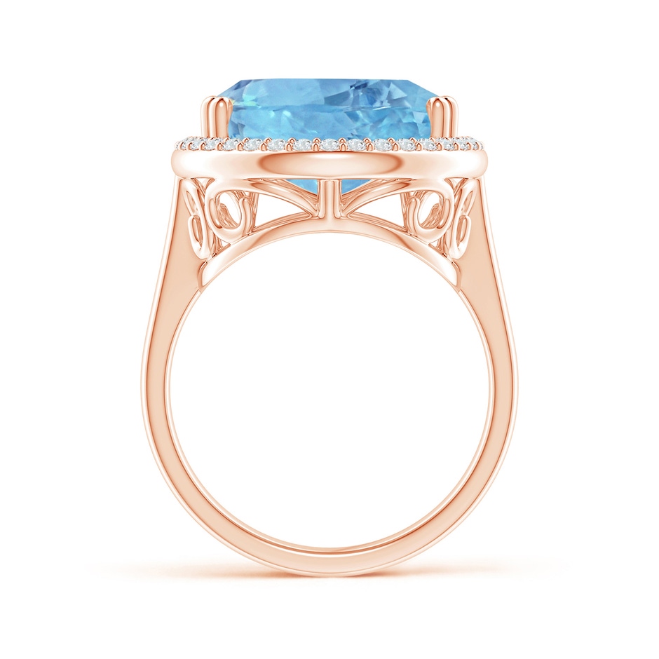 23.22x14.03x9.40mm AAA GIA Certified Pear Aquamarine Cocktail Ring in 18K Rose Gold side 199