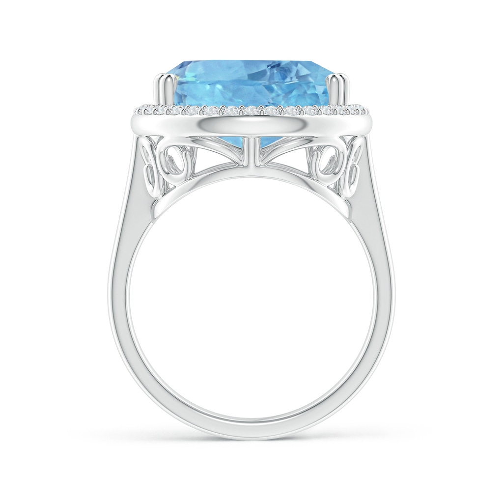 23.22x14.03x9.40mm AAA GIA Certified Pear Aquamarine Cocktail Ring in White Gold - side 199