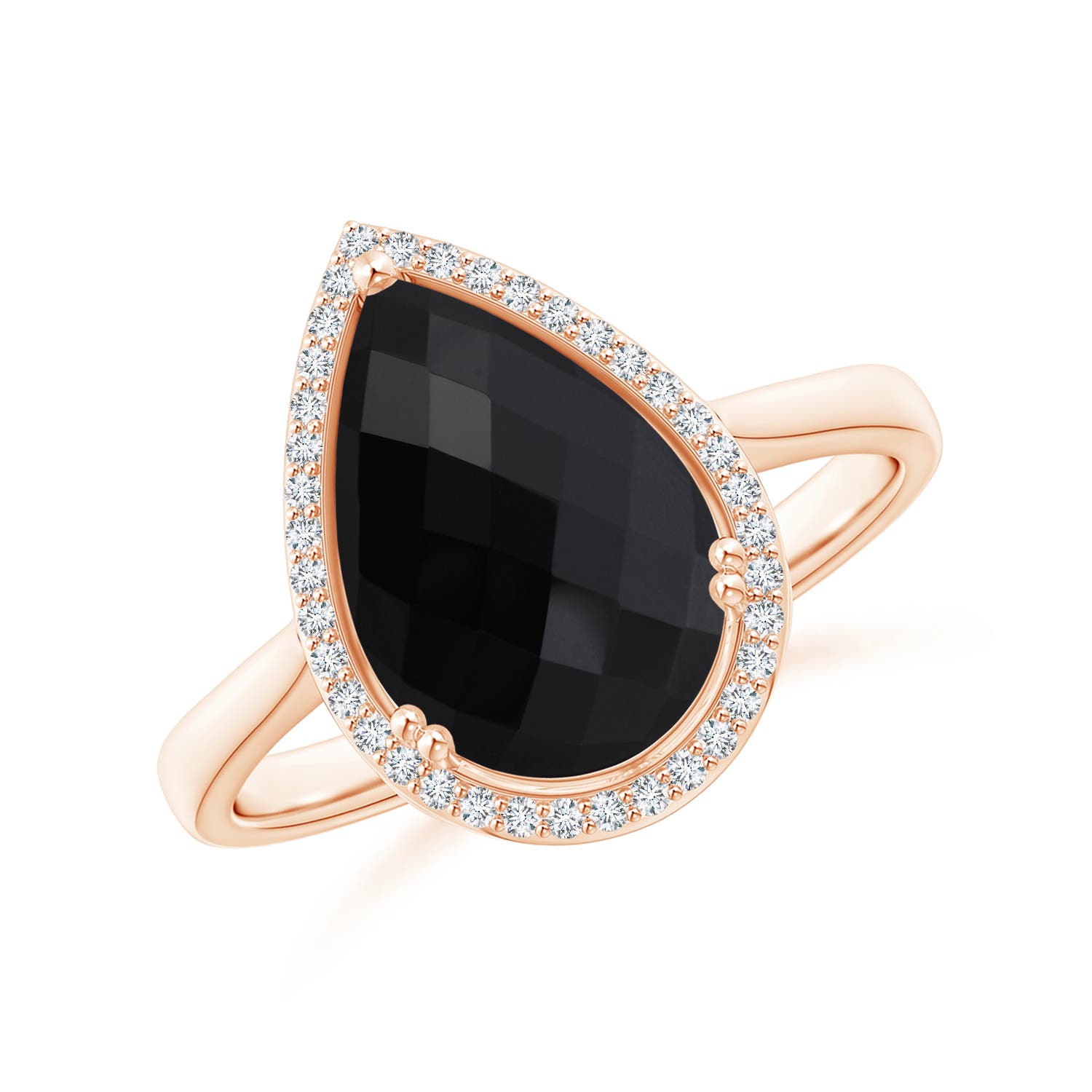 AAA - Black Onyx / 3.11 CT / 14 KT Rose Gold