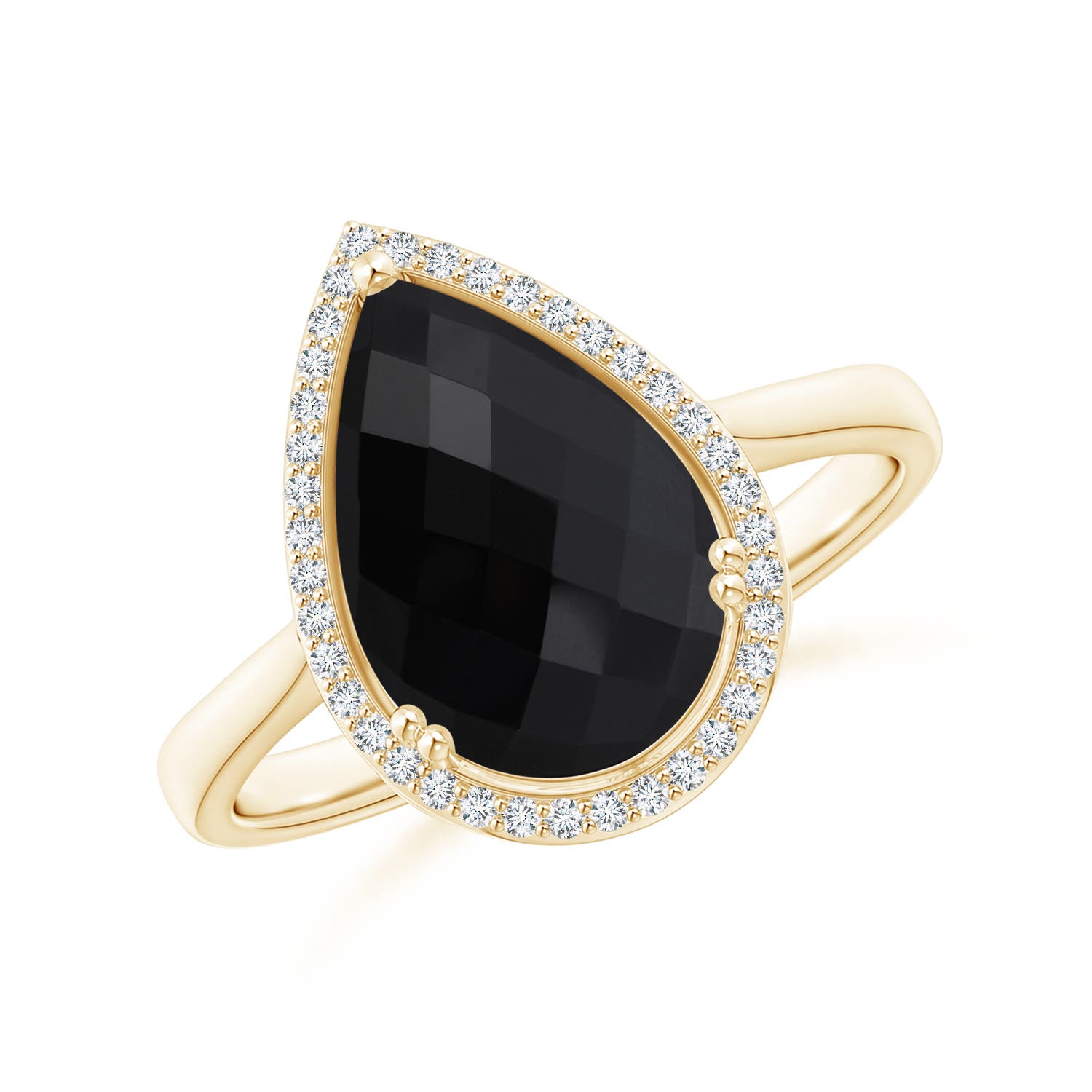 AAA - Black Onyx / 3.11 CT / 14 KT Yellow Gold