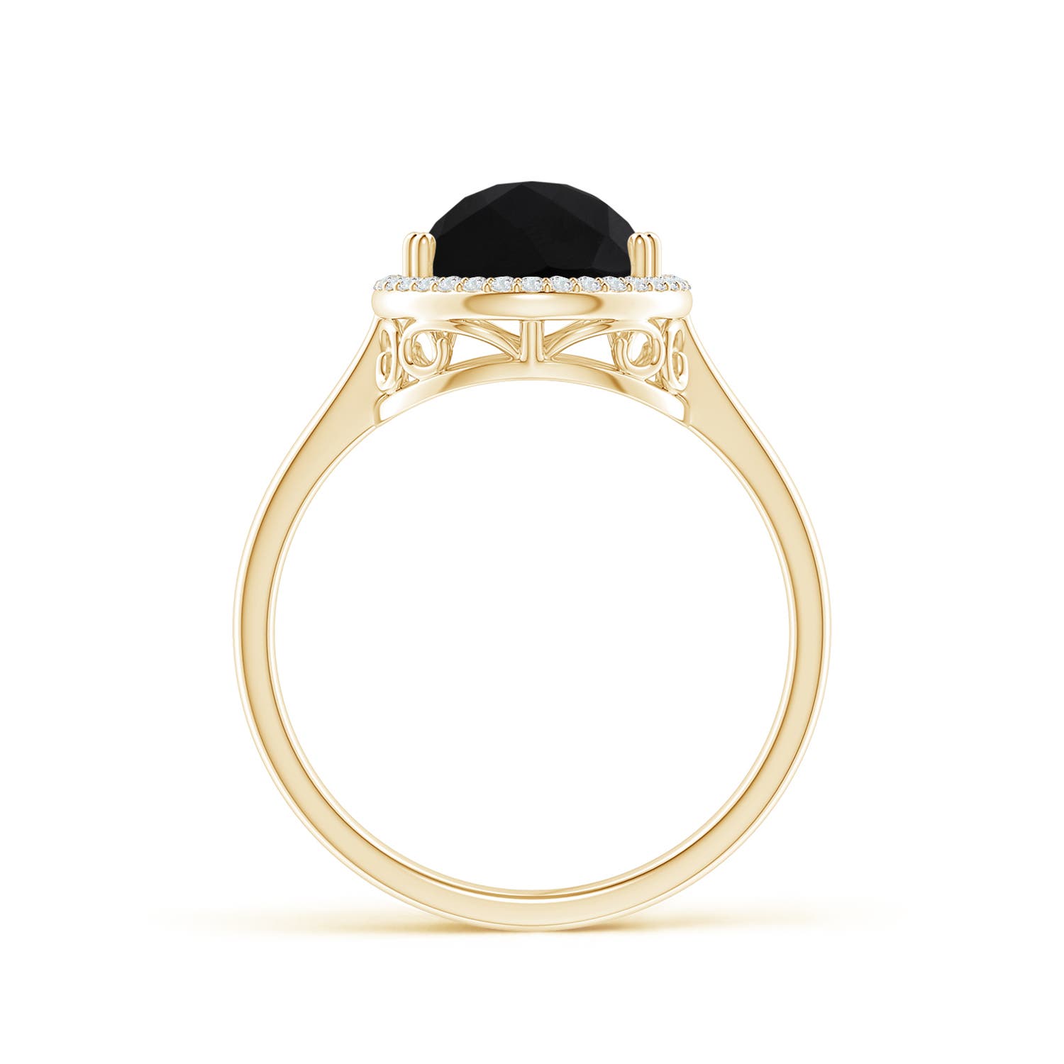 AAA - Black Onyx / 3.11 CT / 14 KT Yellow Gold