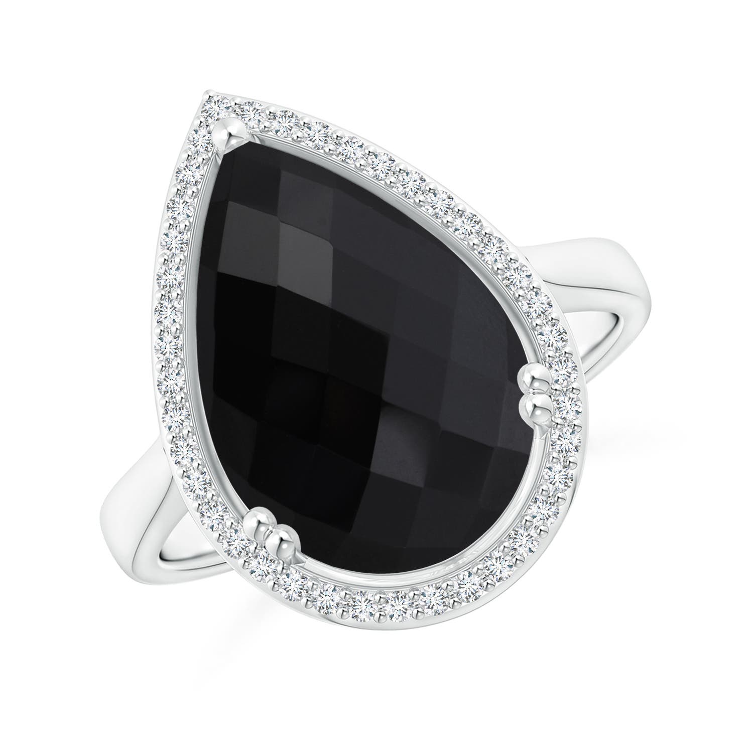 AAA - Black Onyx / 5.95 CT / 14 KT White Gold