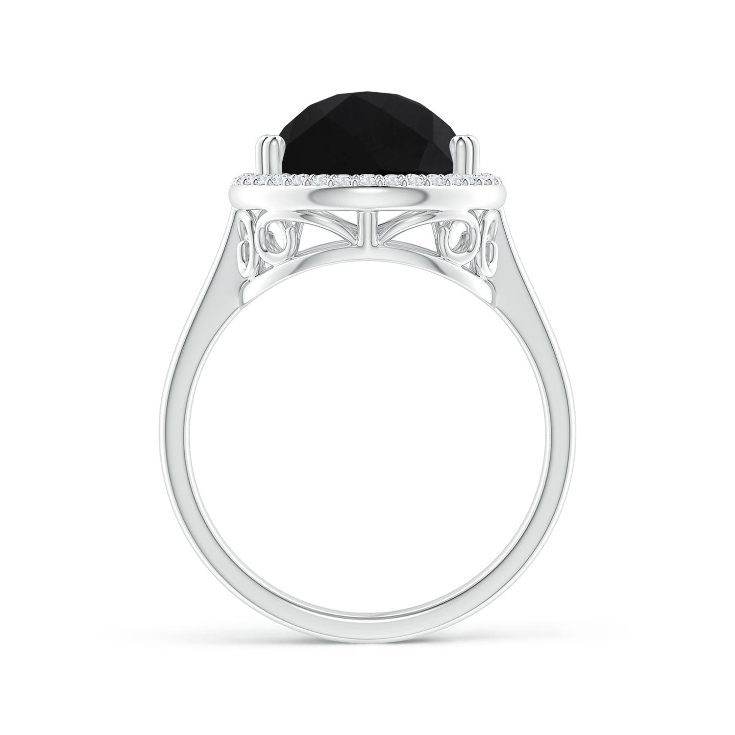 AAA - Black Onyx / 5.95 CT / 14 KT White Gold