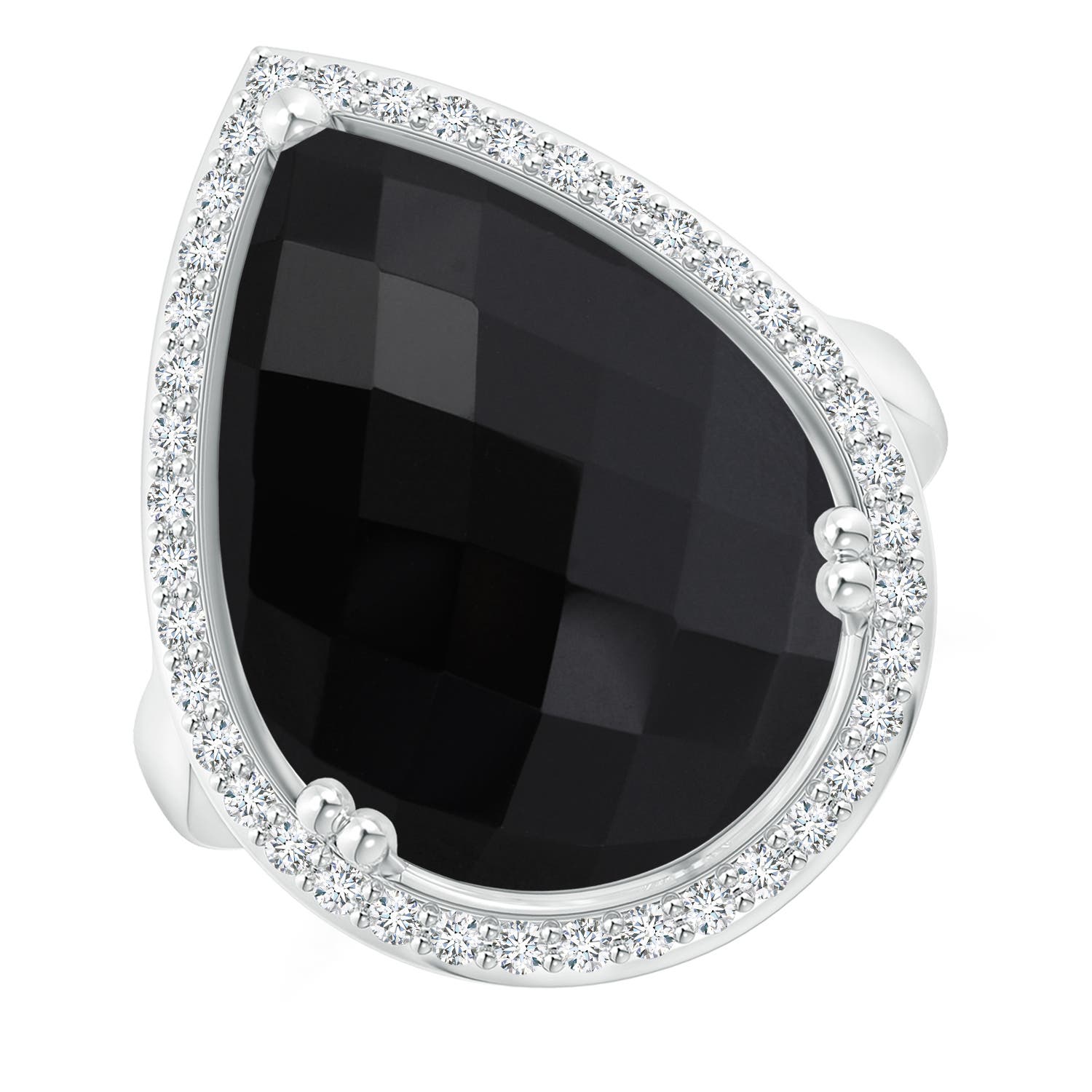 AAA - Black Onyx / 11.07 CT / 14 KT White Gold