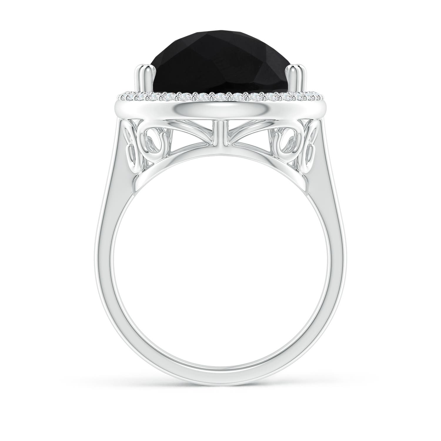 AAA - Black Onyx / 11.07 CT / 14 KT White Gold