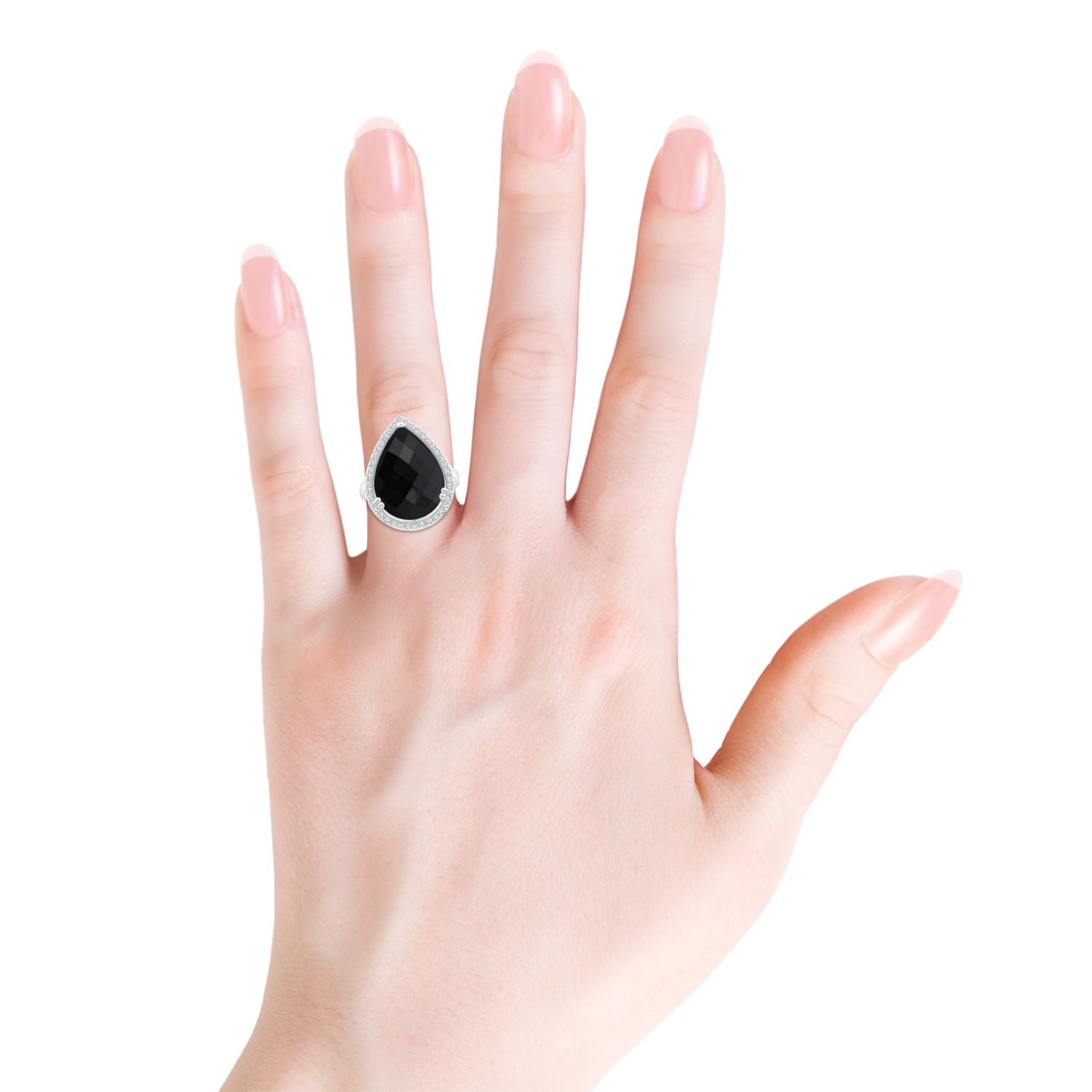 AAA - Black Onyx / 11.07 CT / 14 KT White Gold