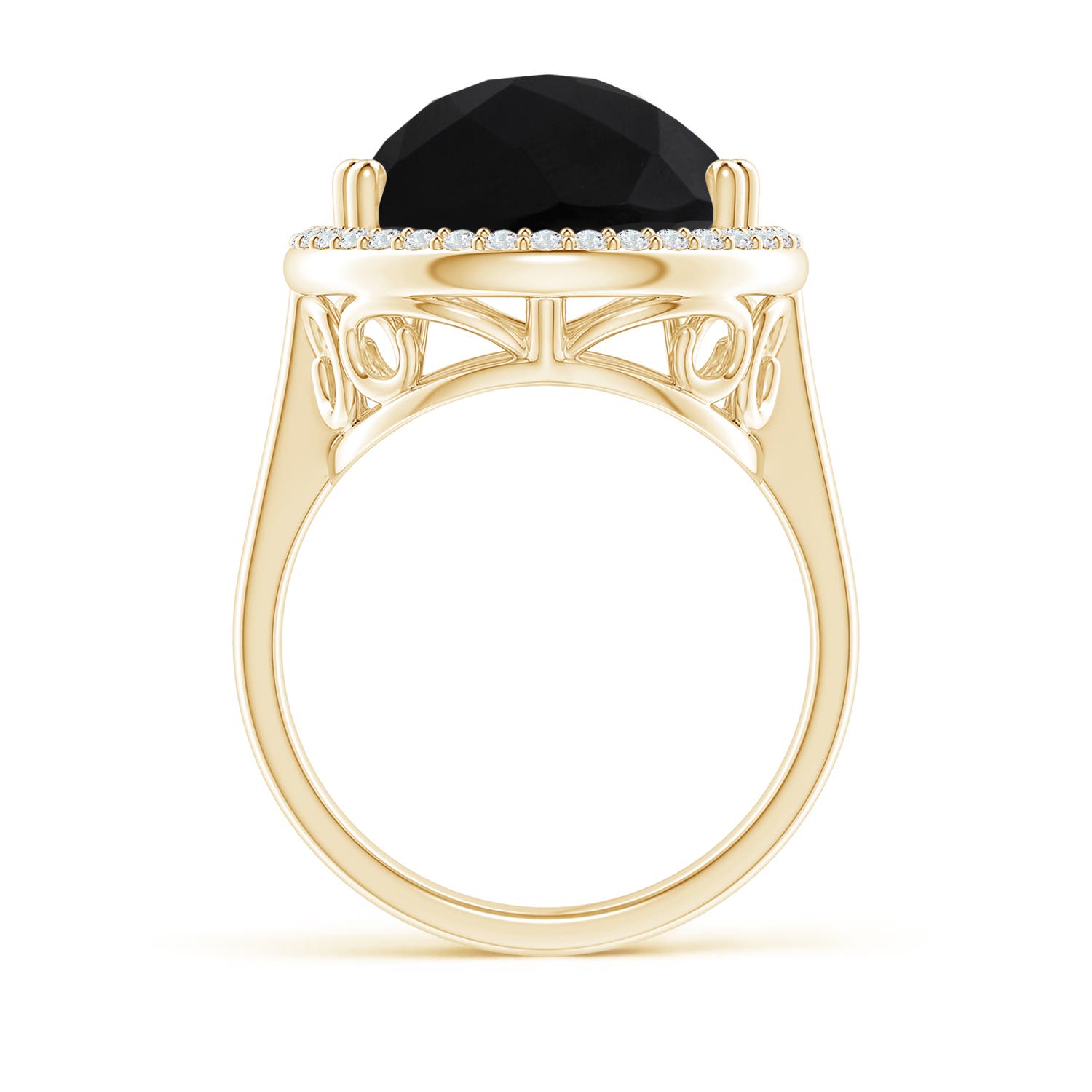 AAA - Black Onyx / 11.07 CT / 14 KT Yellow Gold