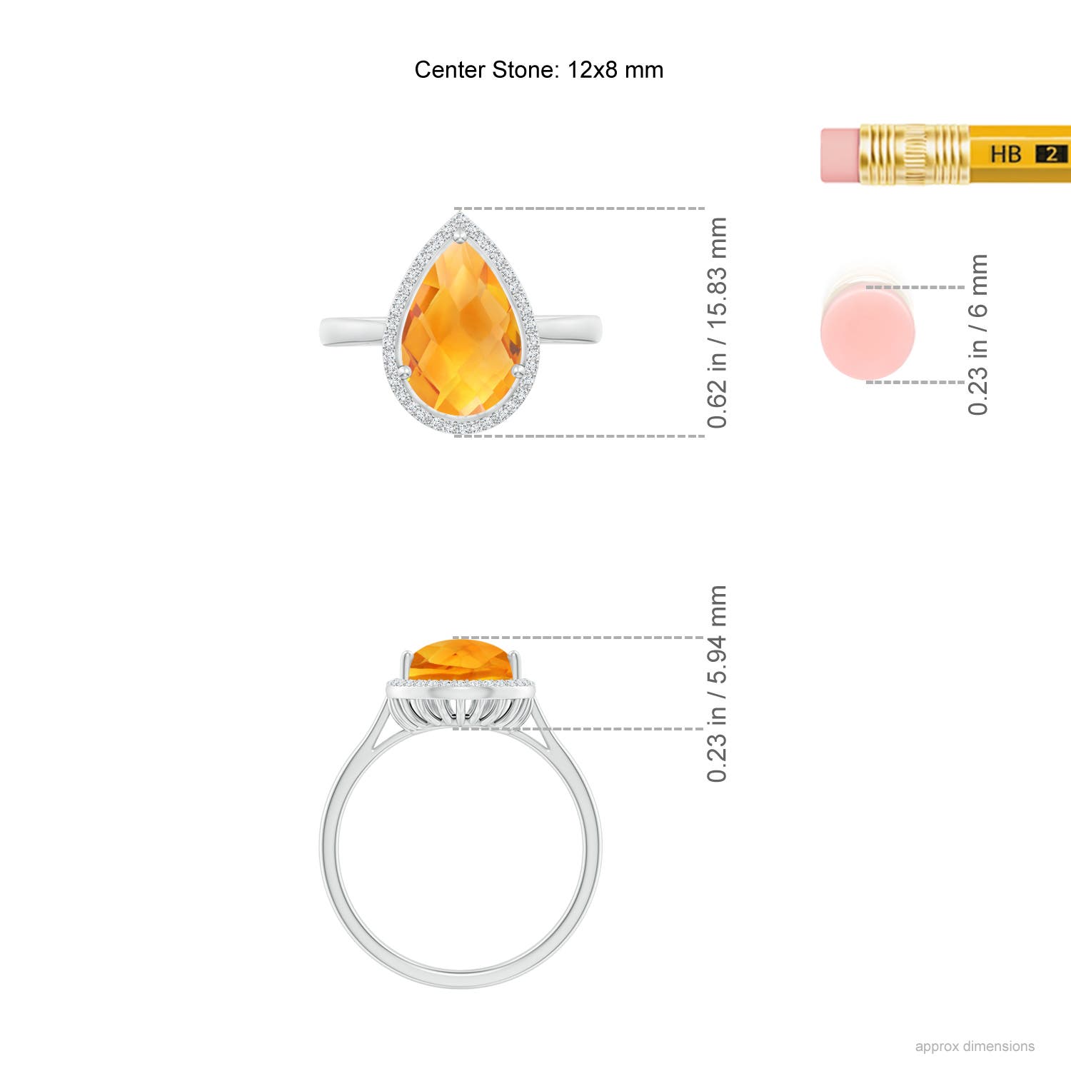 AA - Citrine / 2.34 CT / 14 KT White Gold