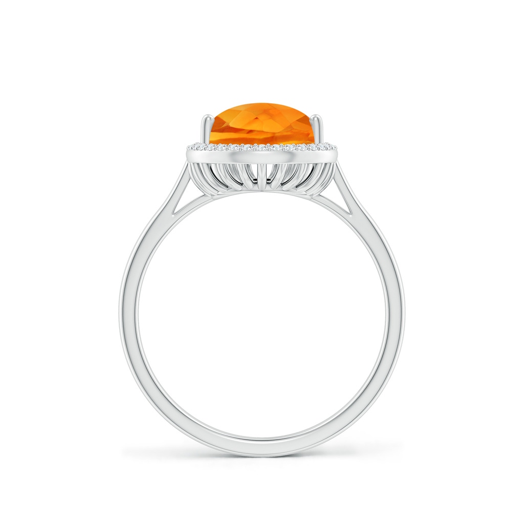 12x8mm AAA Pear-Shaped Citrine Cocktail Ring with Diamond Halo in White Gold - side_1