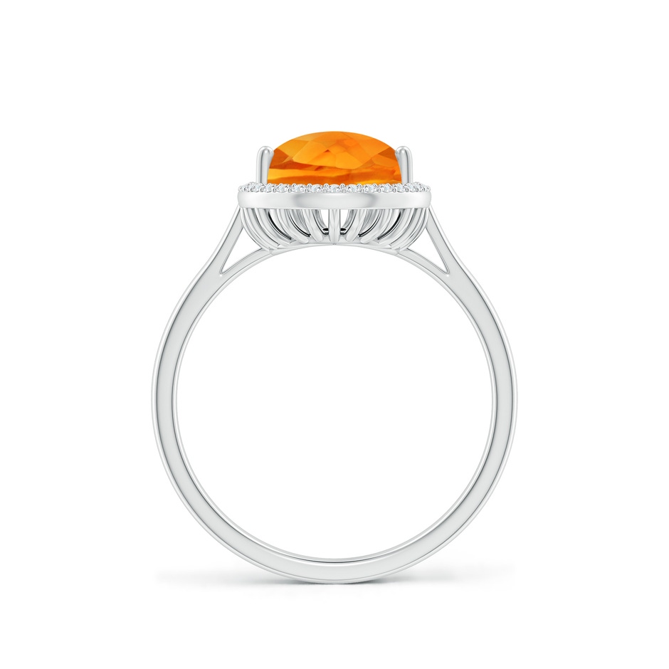 12x8mm AAA Pear-Shaped Citrine Cocktail Ring with Diamond Halo in White Gold side-1