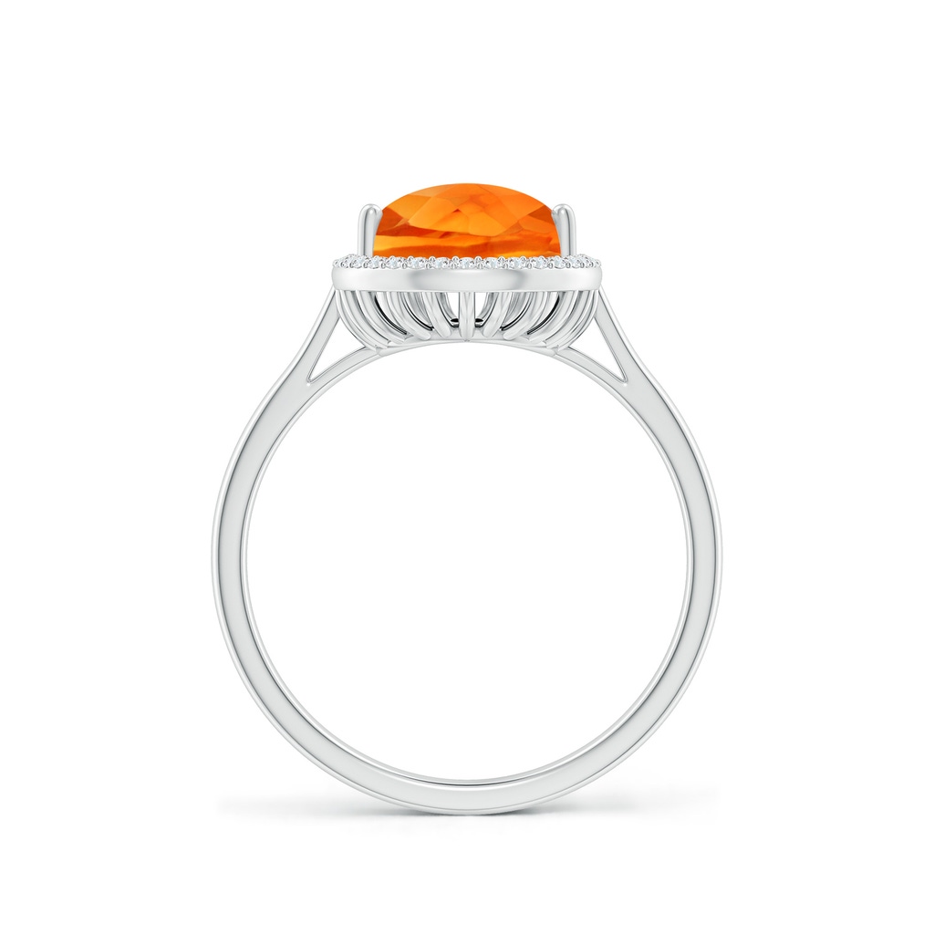 12x8mm AAAA Pear-Shaped Citrine Cocktail Ring with Diamond Halo in White Gold - side_1