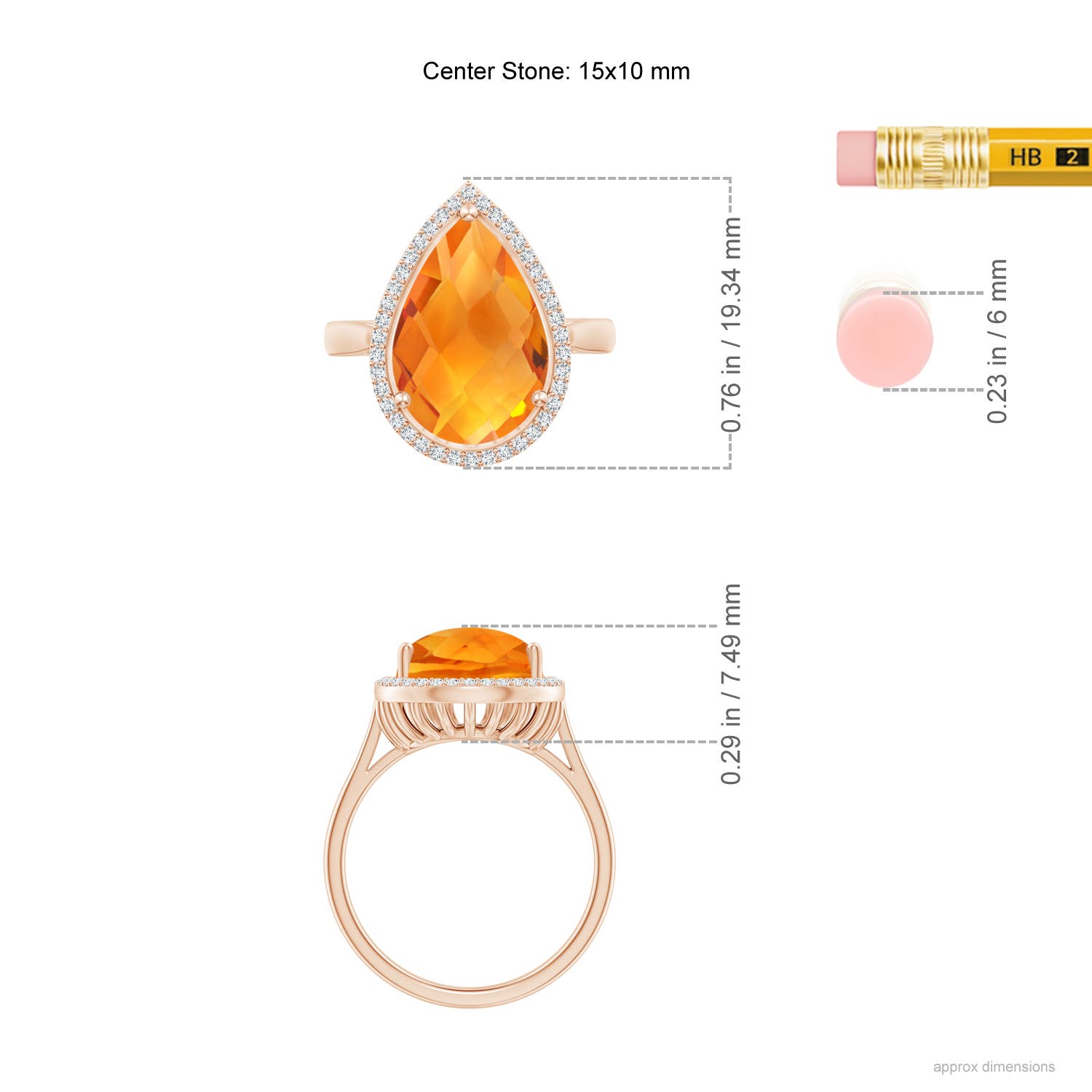 AAA - Citrine / 5.1 CT / 14 KT Rose Gold