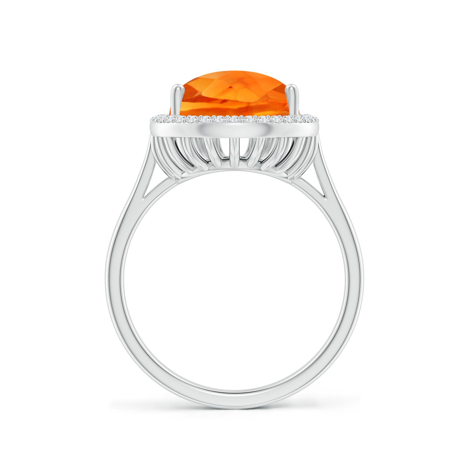 AAAA - Citrine / 5.1 CT / 14 KT White Gold