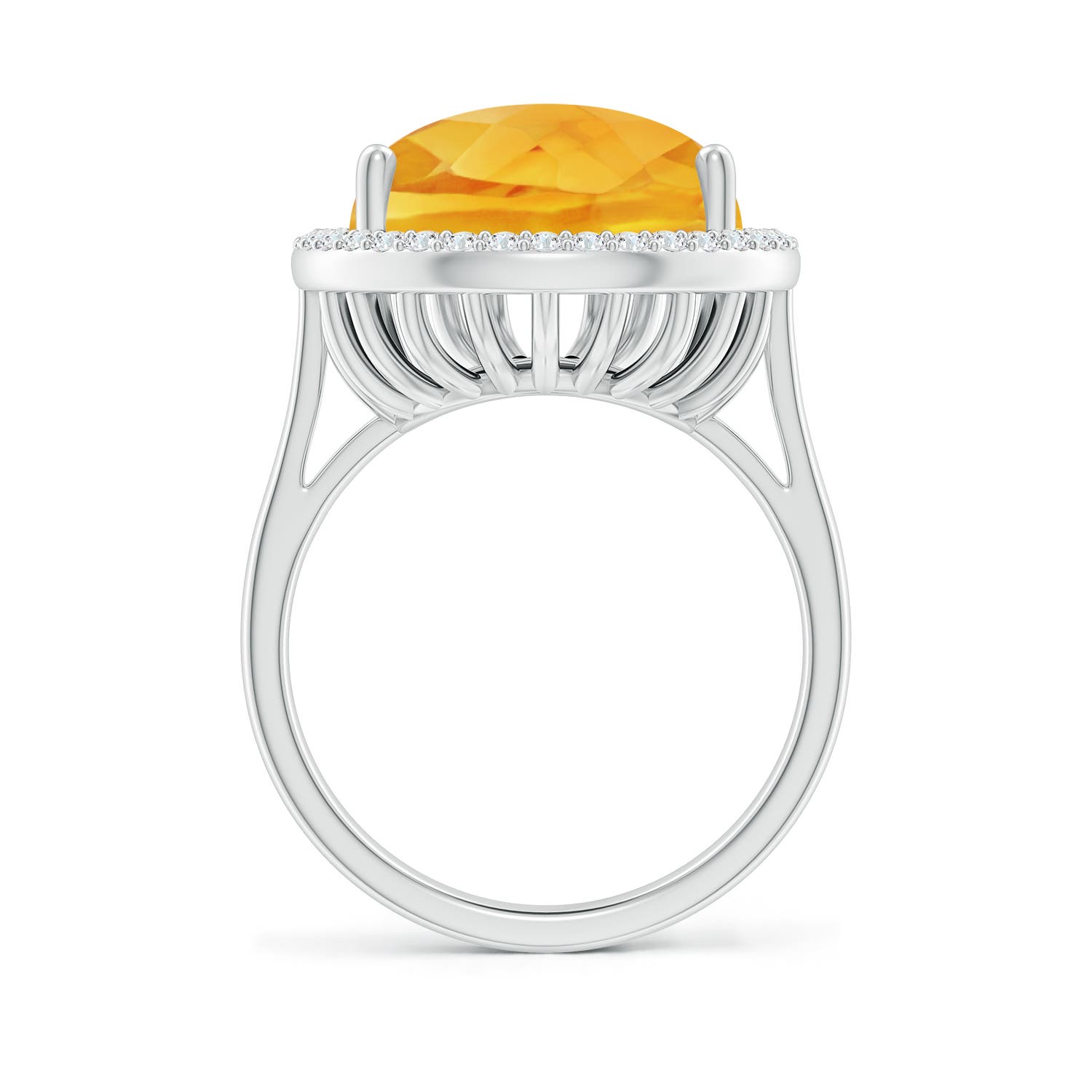 A - Citrine / 10.57 CT / 14 KT White Gold