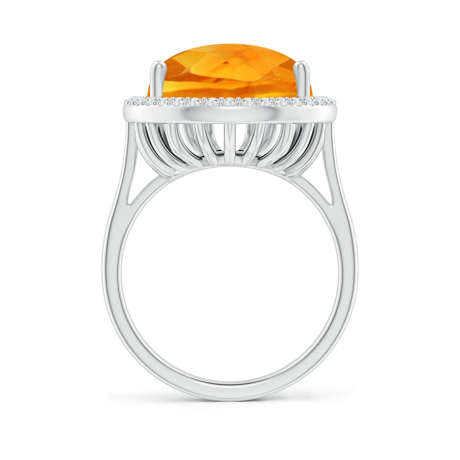 AA - Citrine / 10.57 CT / 14 KT White Gold