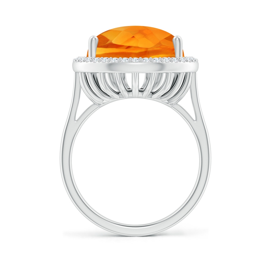 18x13mm AAA Pear-Shaped Citrine Cocktail Ring with Diamond Halo in White Gold side-1