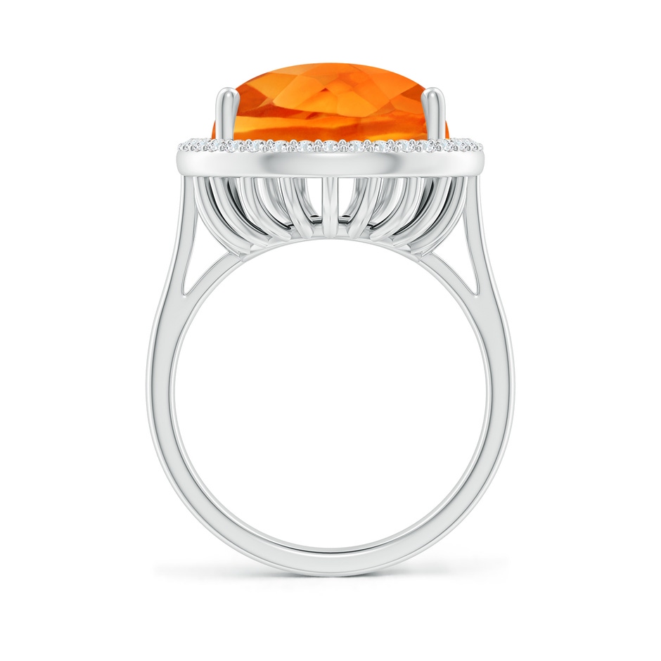18x13mm AAAA Pear-Shaped Citrine Cocktail Ring with Diamond Halo in White Gold side-1