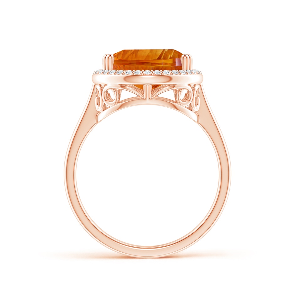 15.05x10.19x7.04mm AAAA GIA Certified Pear Ceylon Citrine Cocktail Ring in 18K Rose Gold side 199