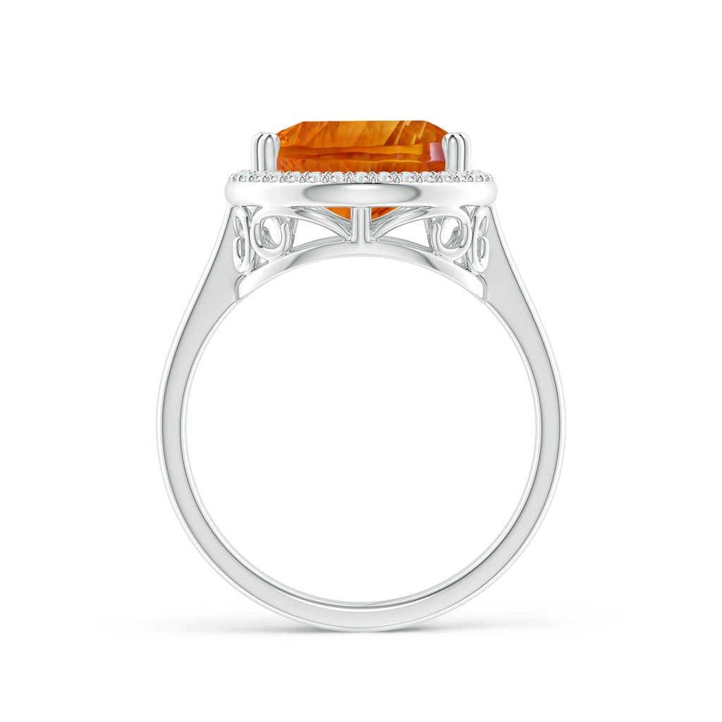 15.05x10.19x7.04mm AAAA GIA Certified Pear Ceylon Citrine Cocktail Ring in White Gold Side 199