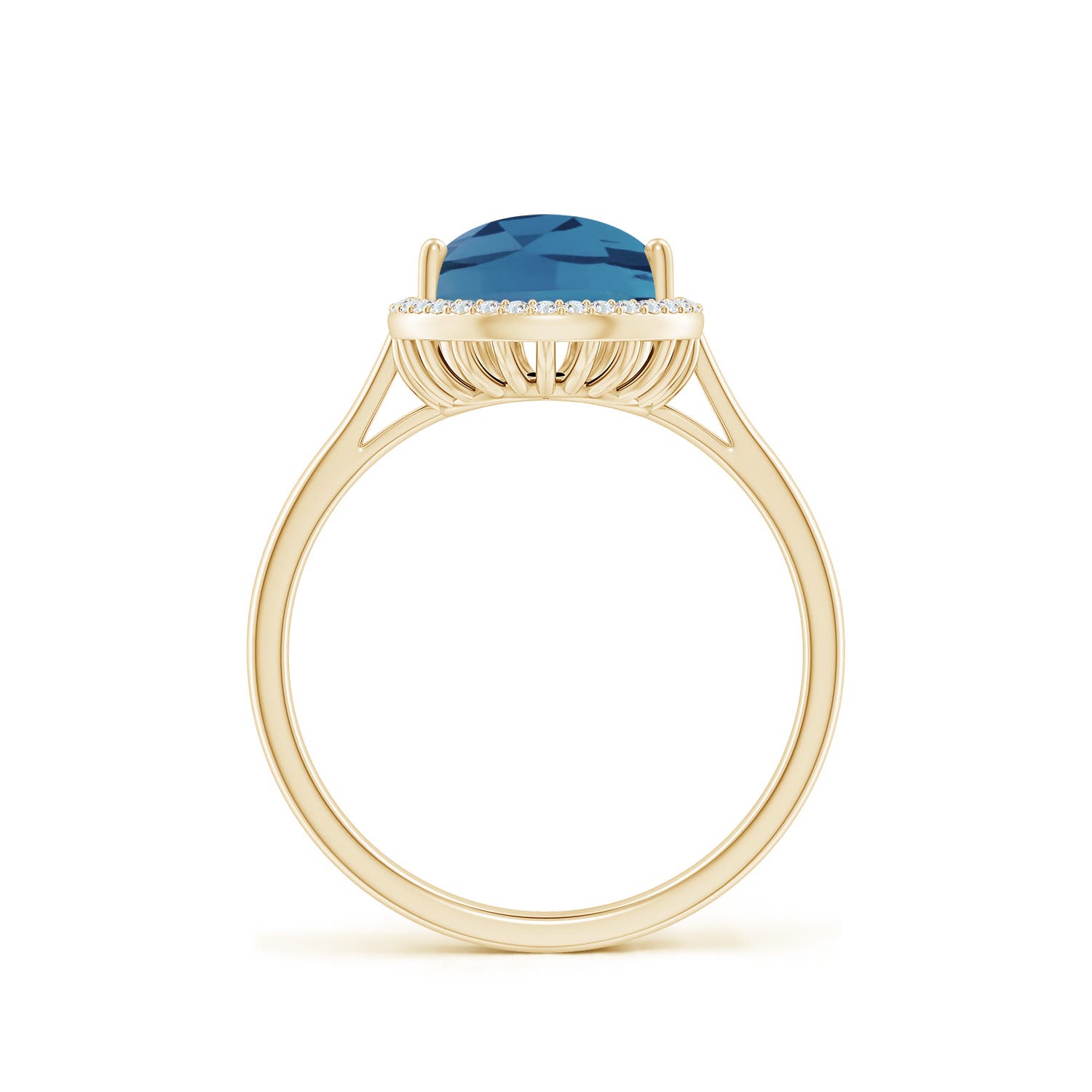 A - London Blue Topaz / 3.61 CT / 14 KT Yellow Gold