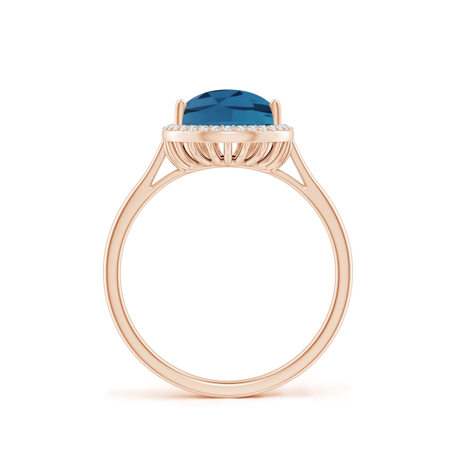 AA - London Blue Topaz / 3.61 CT / 14 KT Rose Gold