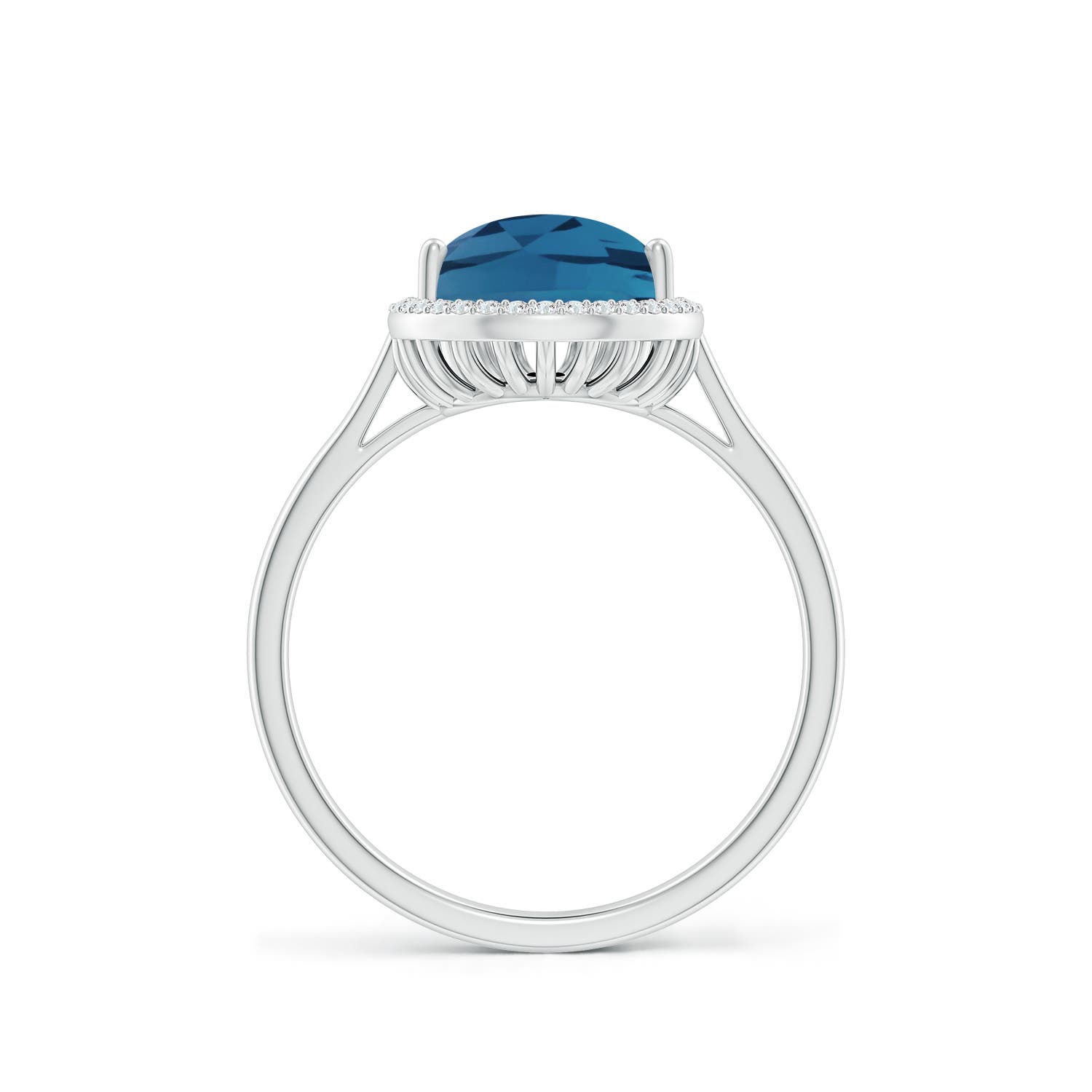 AA - London Blue Topaz / 3.61 CT / 14 KT White Gold