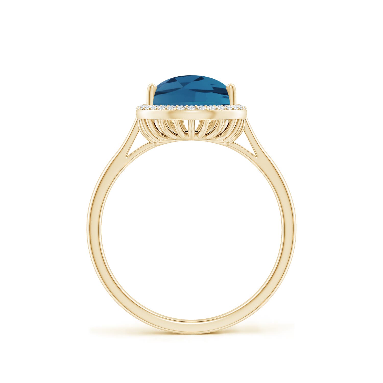 AA - London Blue Topaz / 3.61 CT / 14 KT Yellow Gold