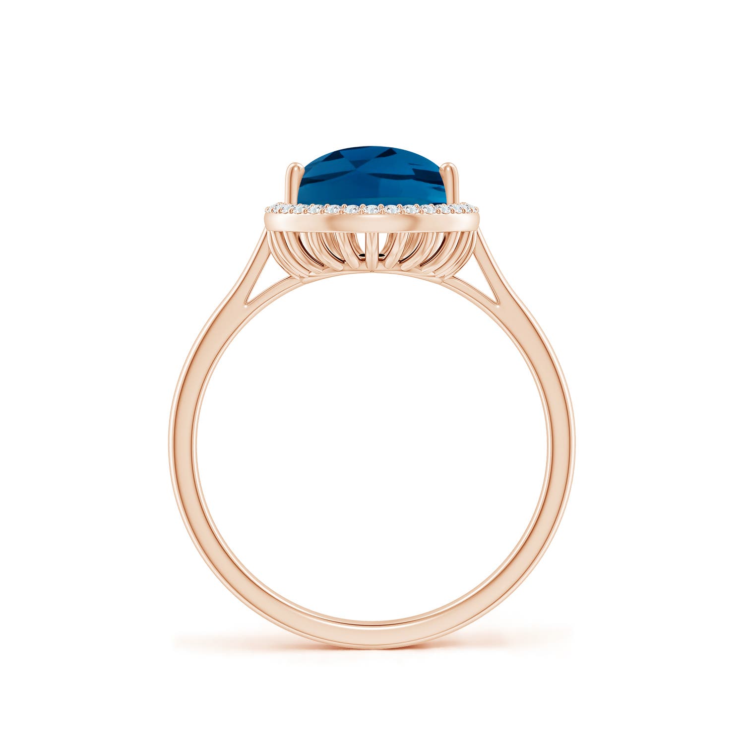 AAAA - London Blue Topaz / 3.61 CT / 14 KT Rose Gold