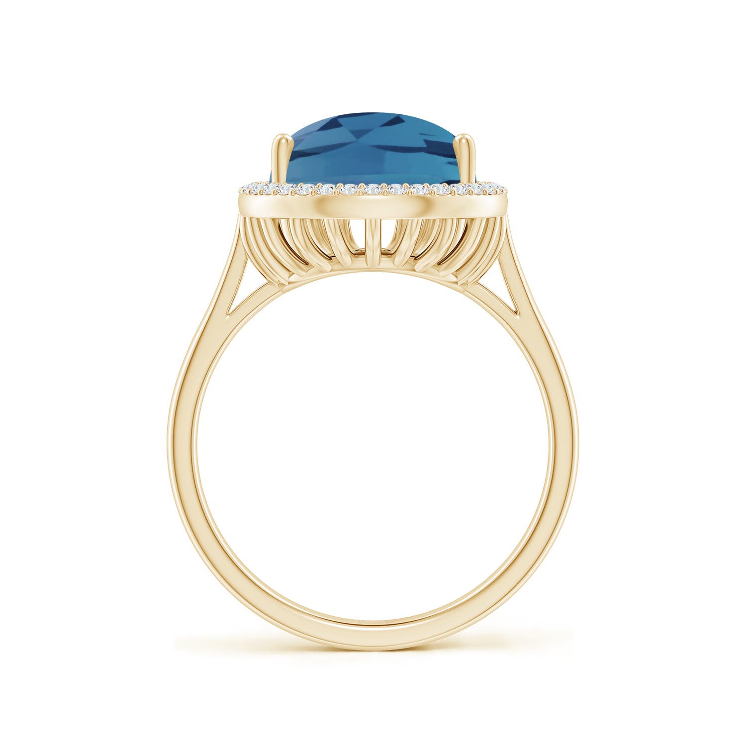 A - London Blue Topaz / 6.95 CT / 14 KT Yellow Gold