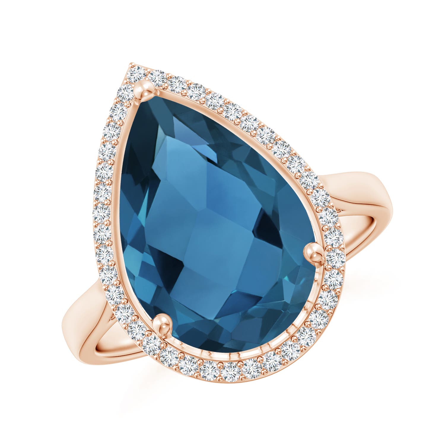 AA - London Blue Topaz / 6.95 CT / 14 KT Rose Gold