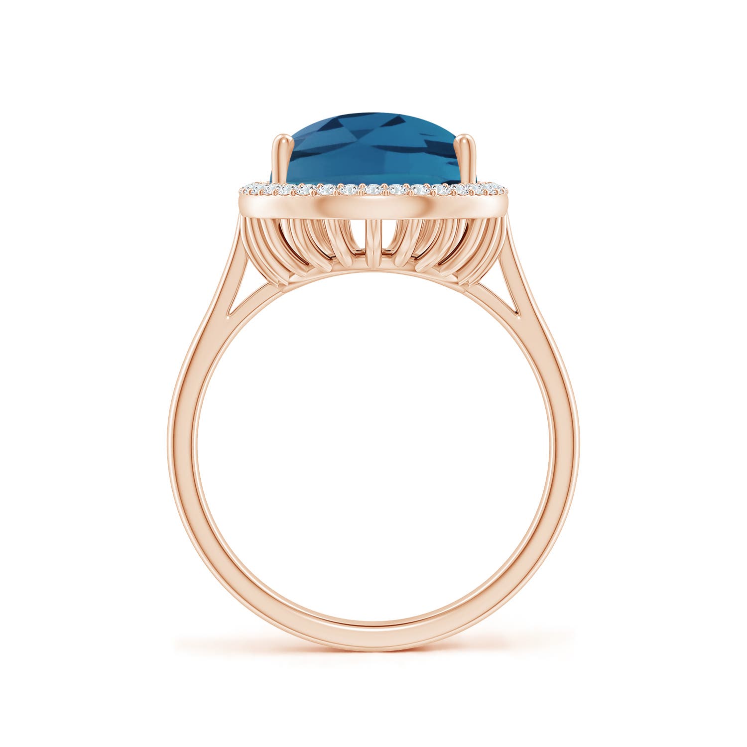 AA - London Blue Topaz / 6.95 CT / 14 KT Rose Gold