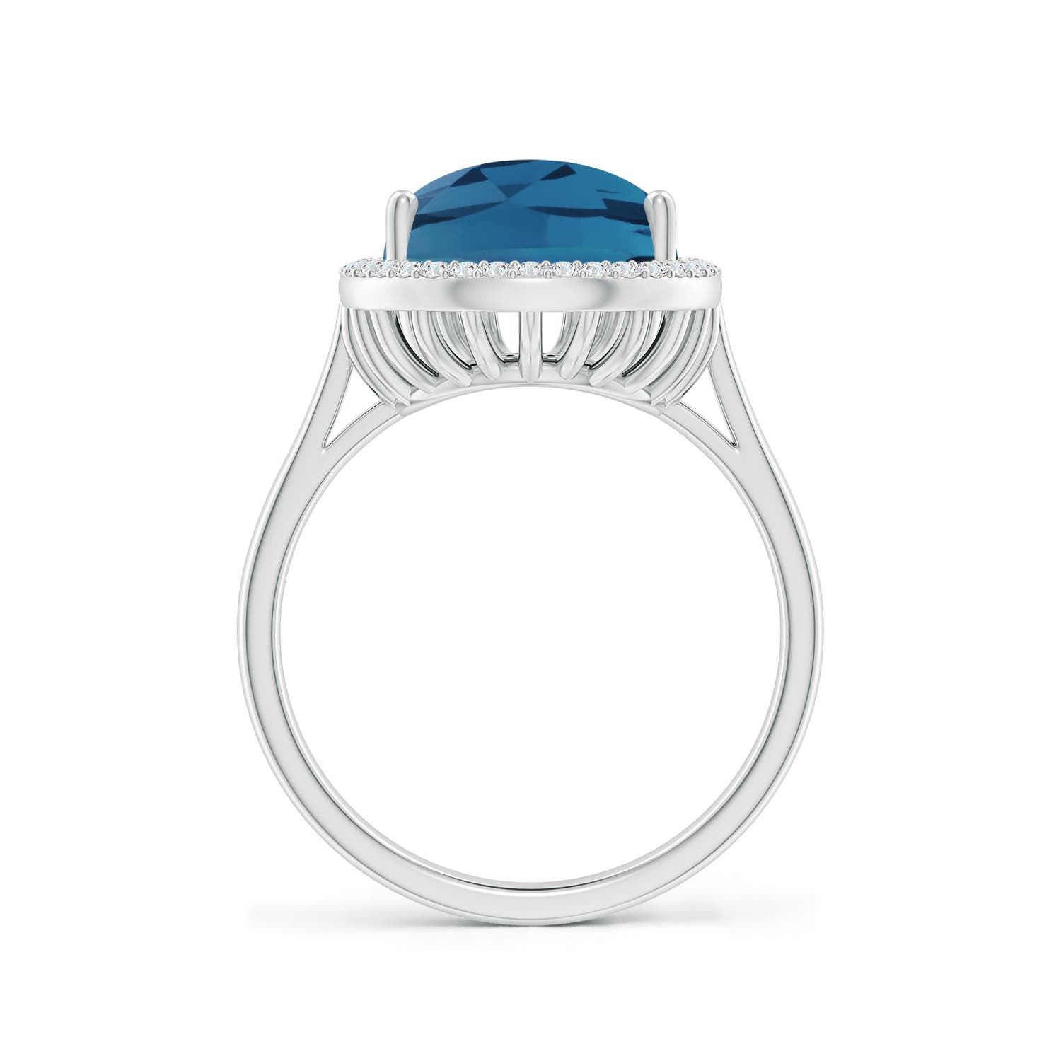 AA - London Blue Topaz / 6.95 CT / 14 KT White Gold