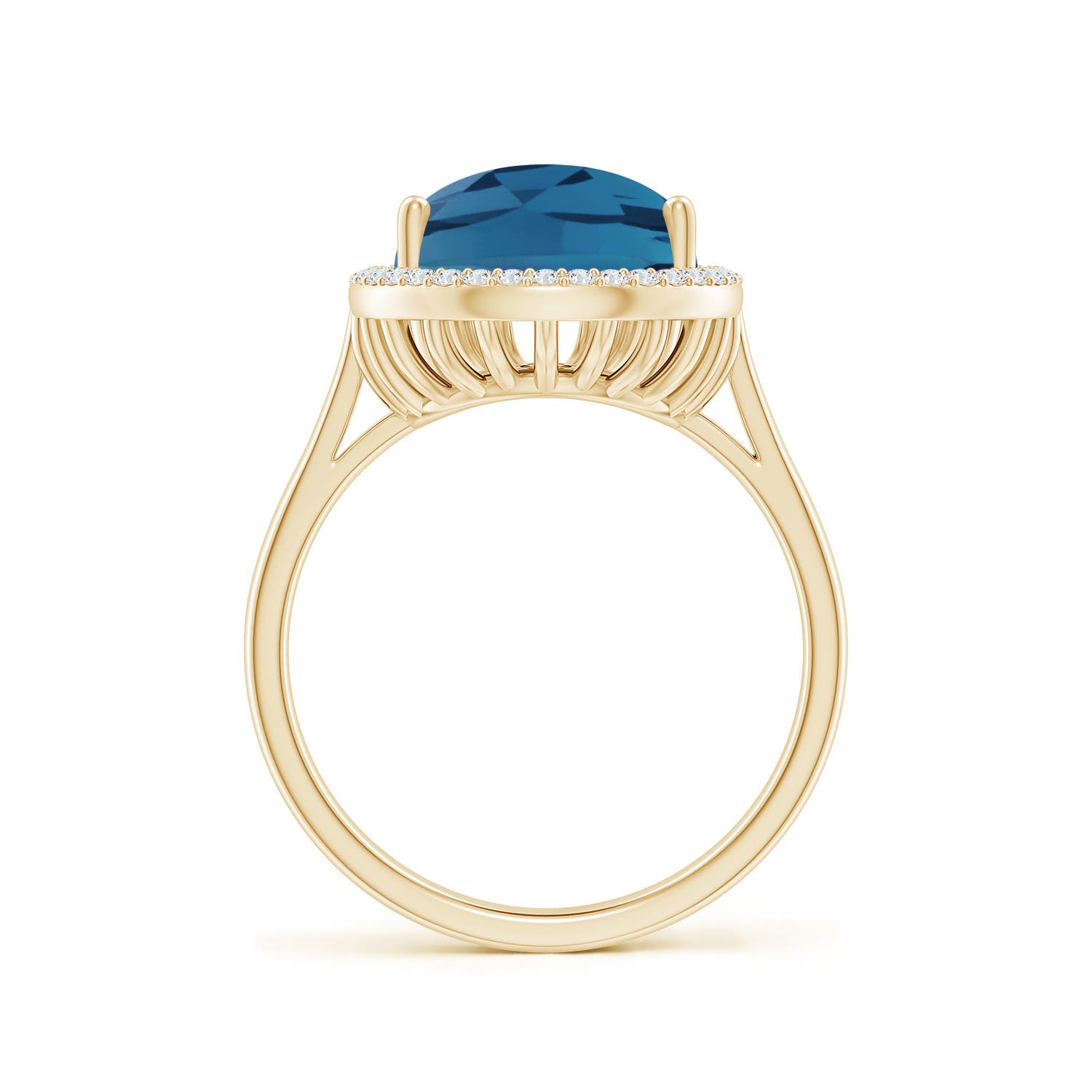 AA - London Blue Topaz / 6.95 CT / 14 KT Yellow Gold