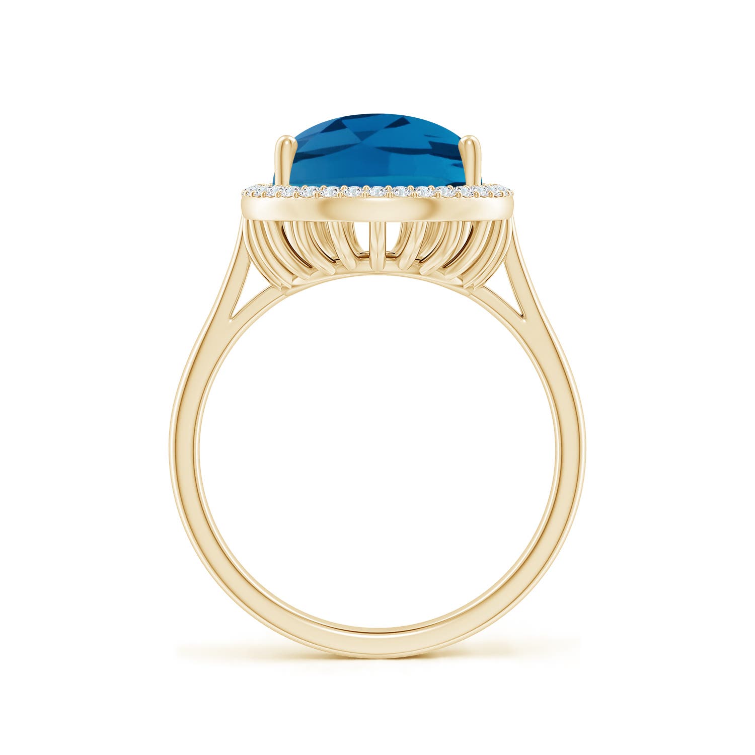 AAA - London Blue Topaz / 6.95 CT / 14 KT Yellow Gold