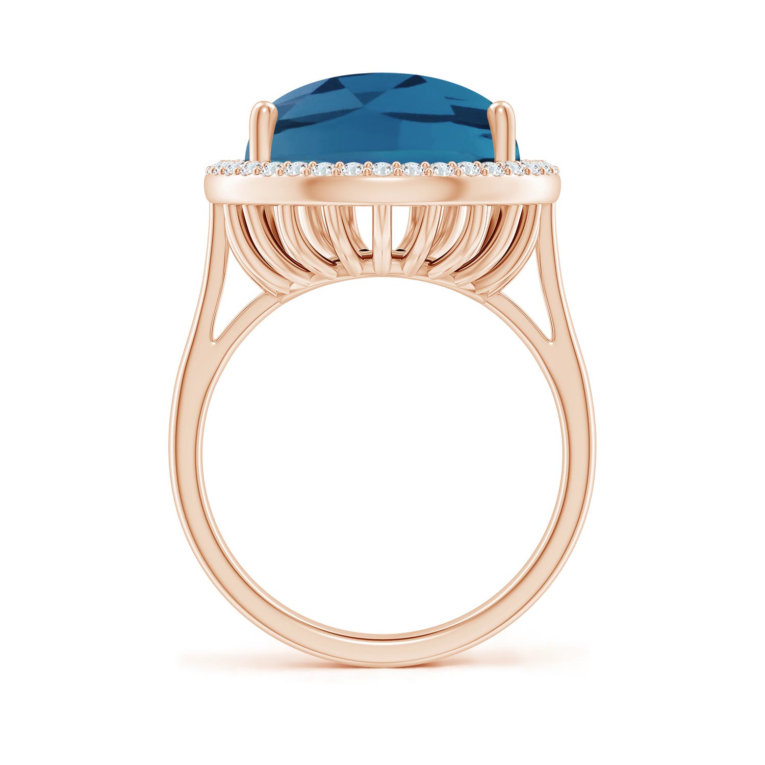 AA - London Blue Topaz / 12.92 CT / 14 KT Rose Gold