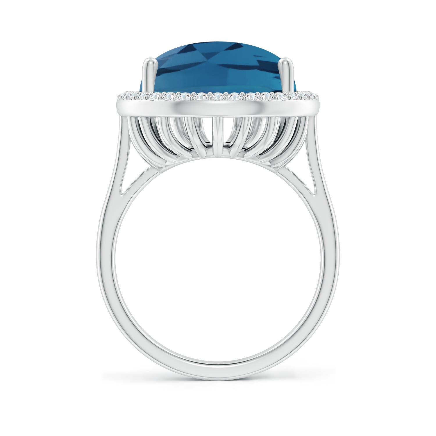 AA - London Blue Topaz / 12.92 CT / 14 KT White Gold